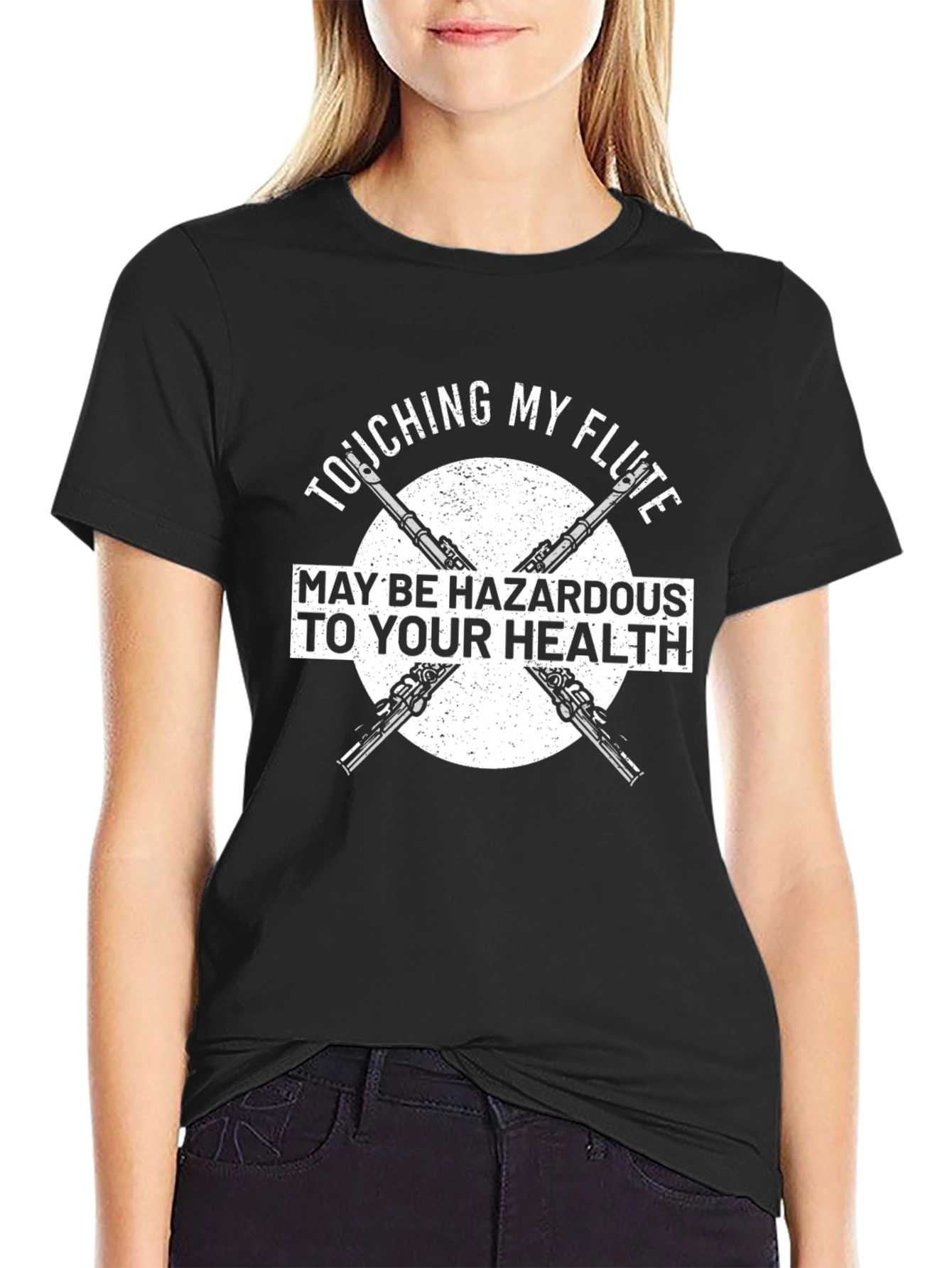 Touching My Flute May Be Hazardous T-Shirt