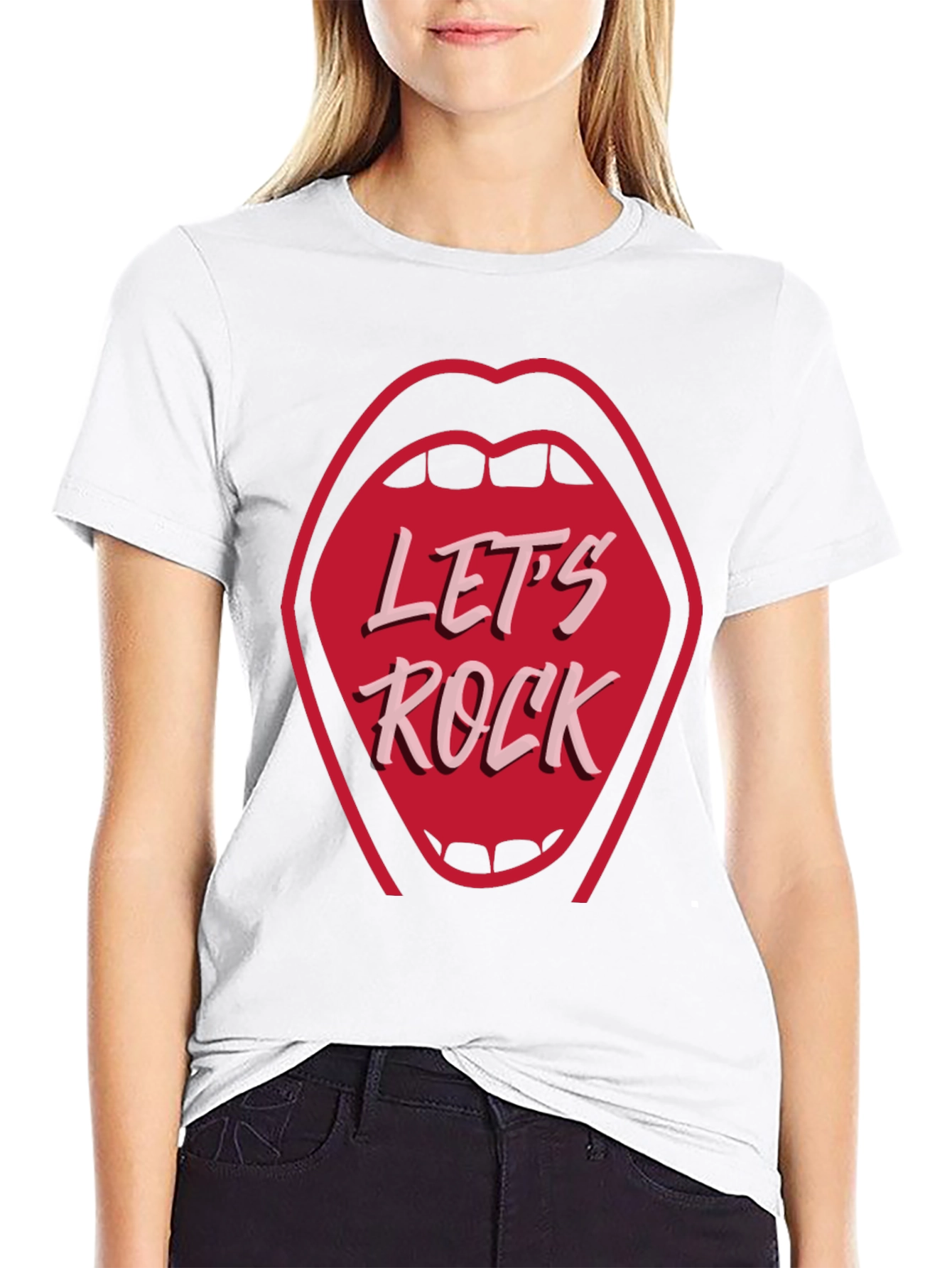 Lets Rock Graphic Tee - Rock and Roll Style