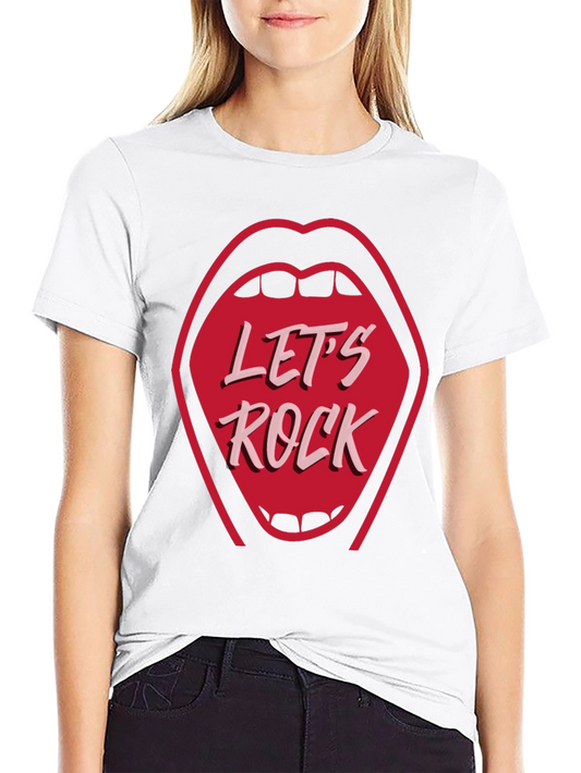 Lets Rock Graphic Tee - Rock and Roll Style
