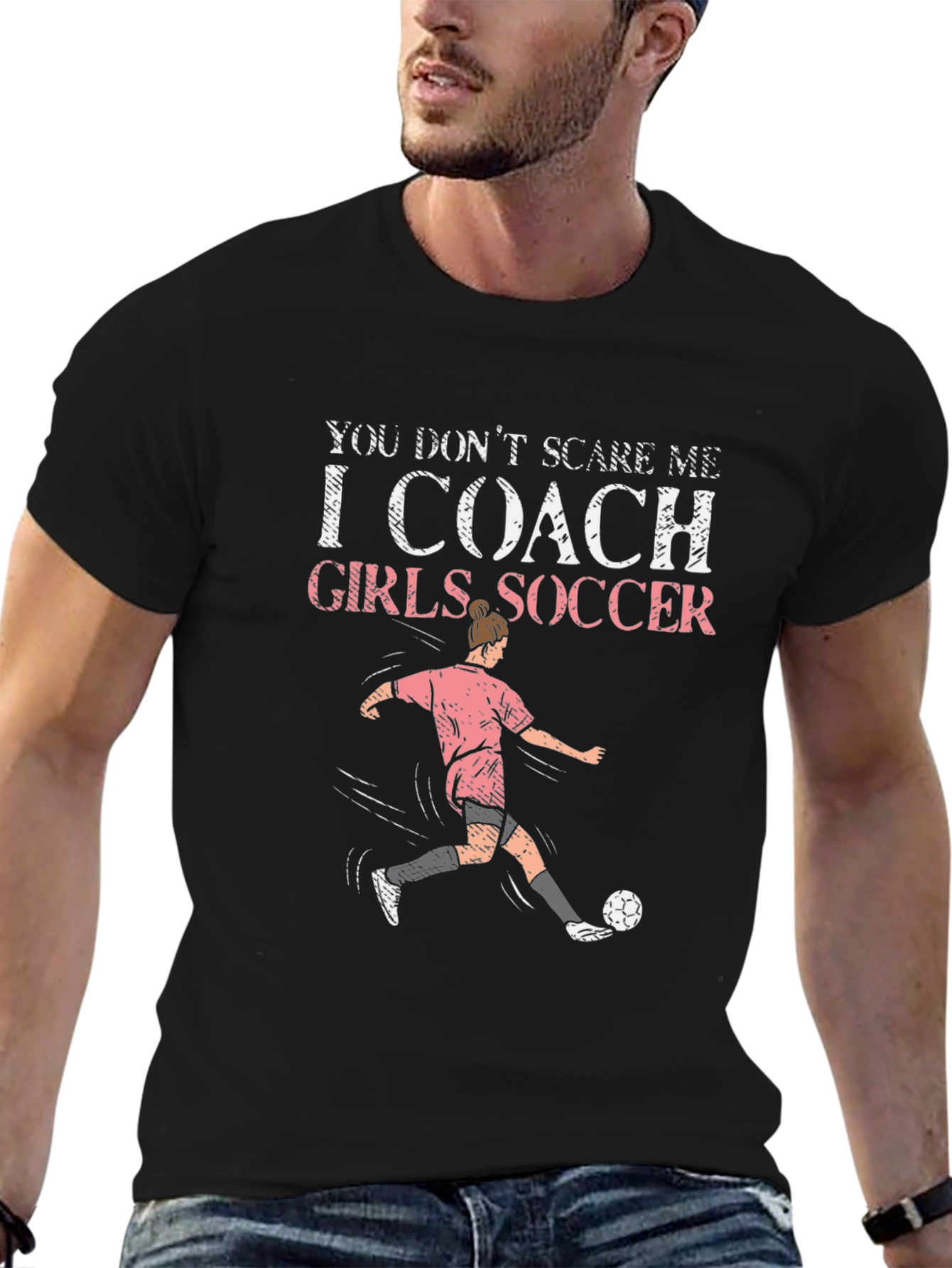 I Coach Girls Soccer Graphic T-Shirt