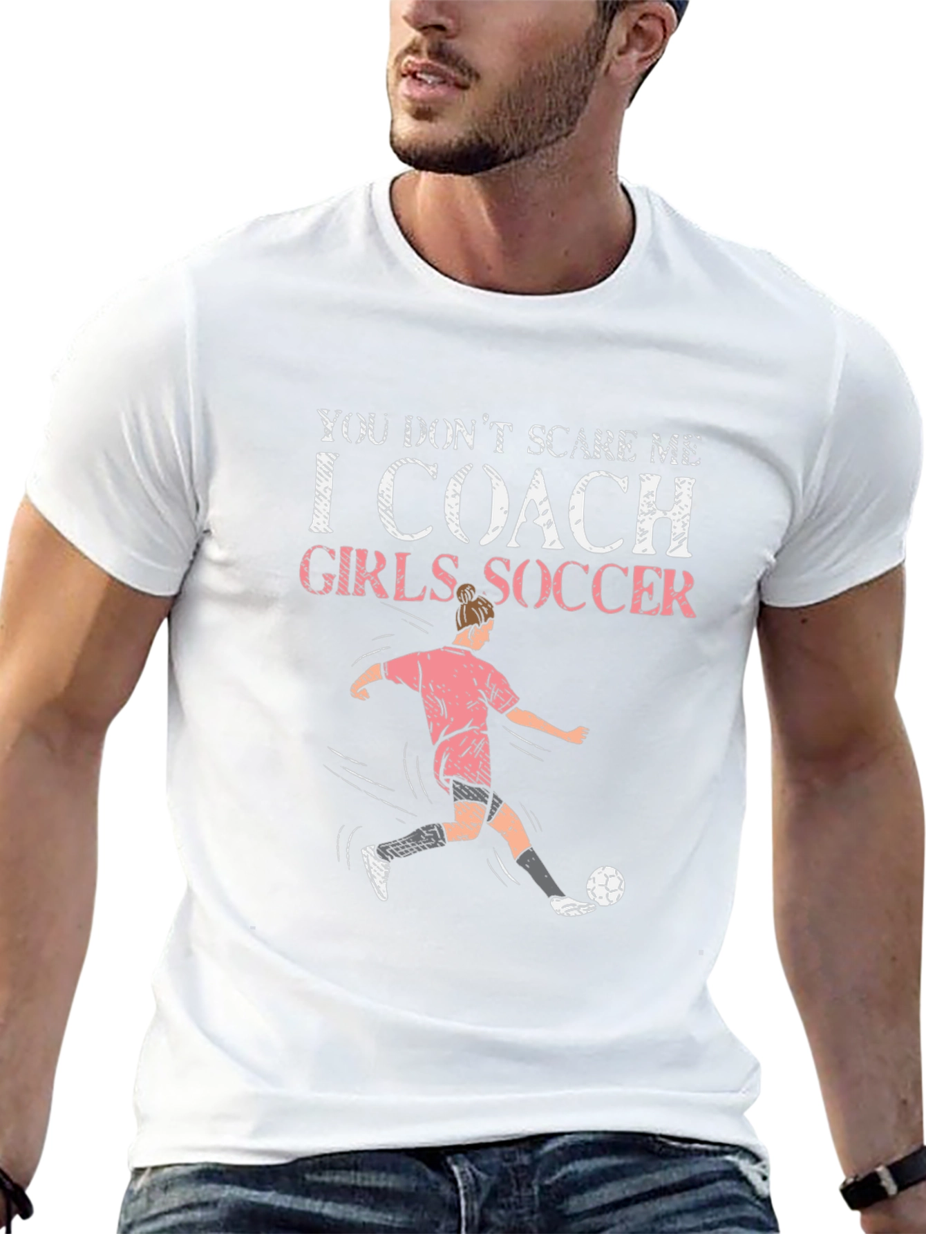 I Coach Girls Soccer Graphic T-Shirt