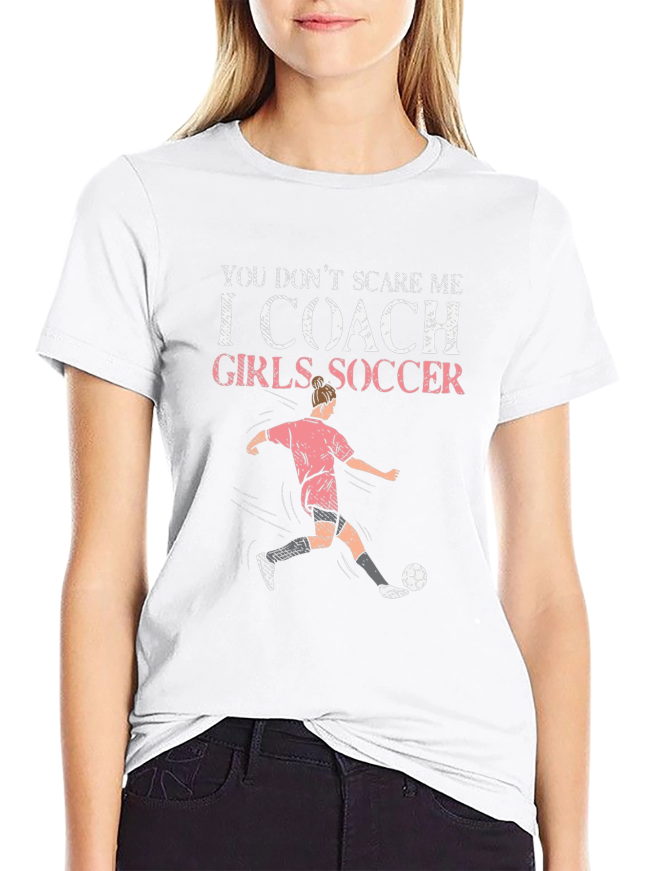 I Coach Girls Soccer Graphic T-Shirt