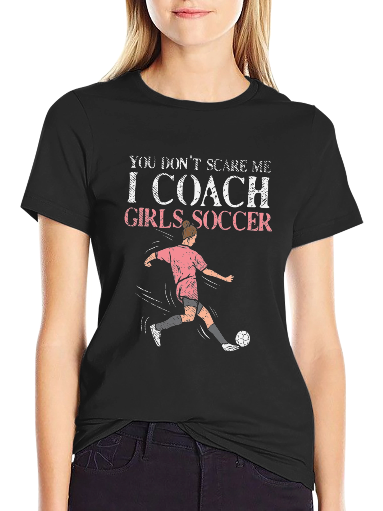 I Coach Girls Soccer Graphic T-Shirt