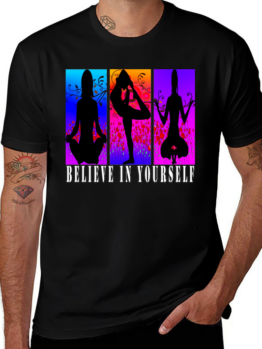 Believe in Yourself Yoga Silhouette T-Shirt