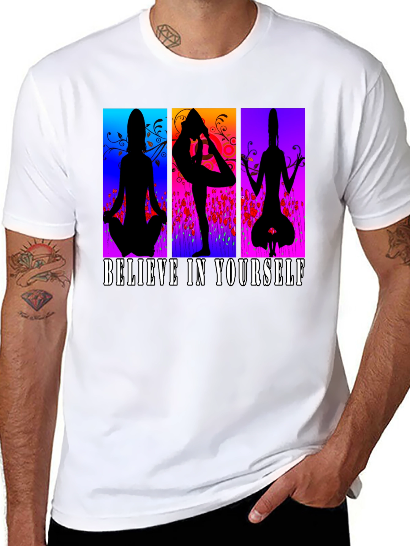 Believe in Yourself Yoga Silhouette T-Shirt