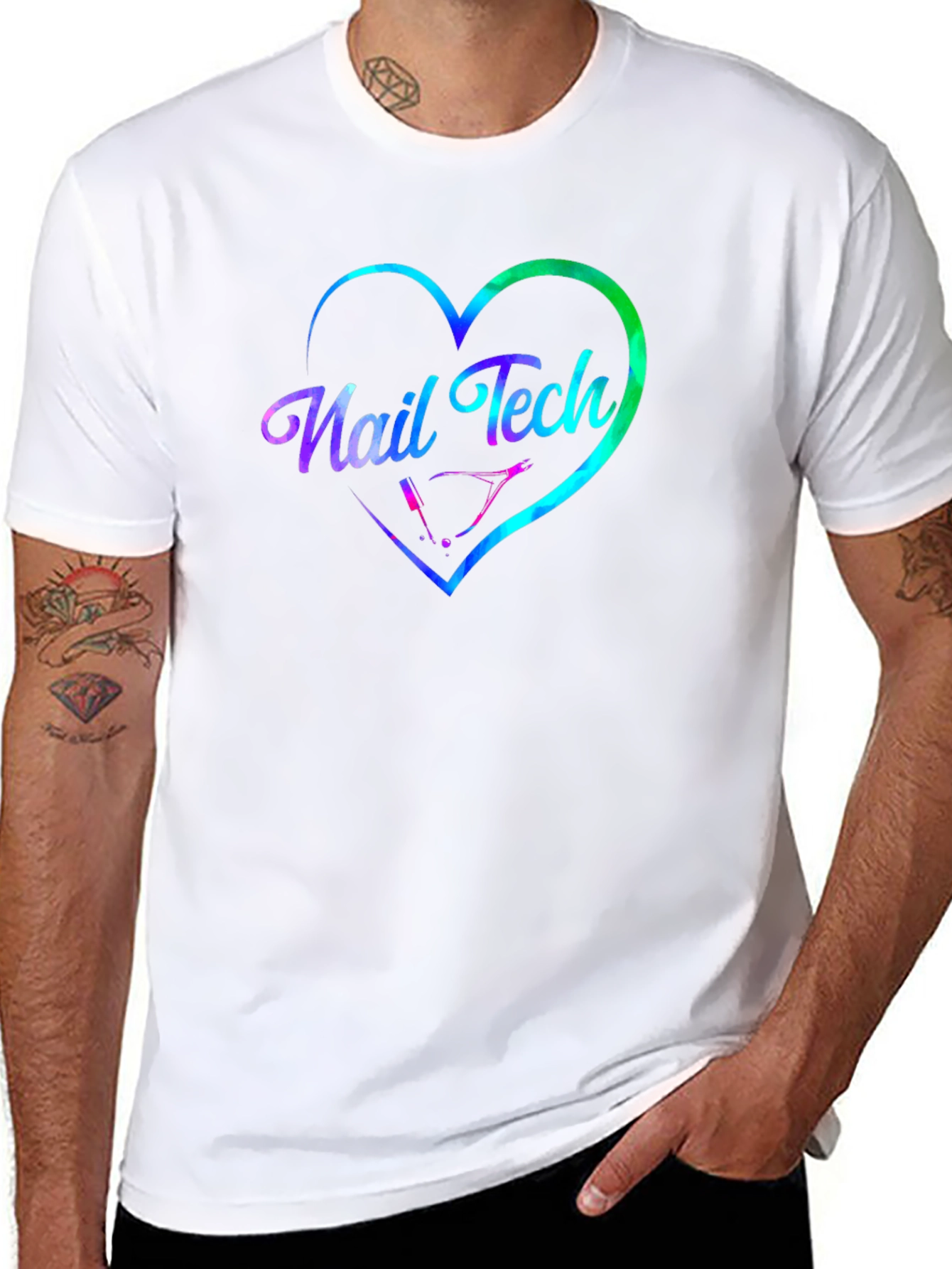 Nail Tech Heart Graphic Tee