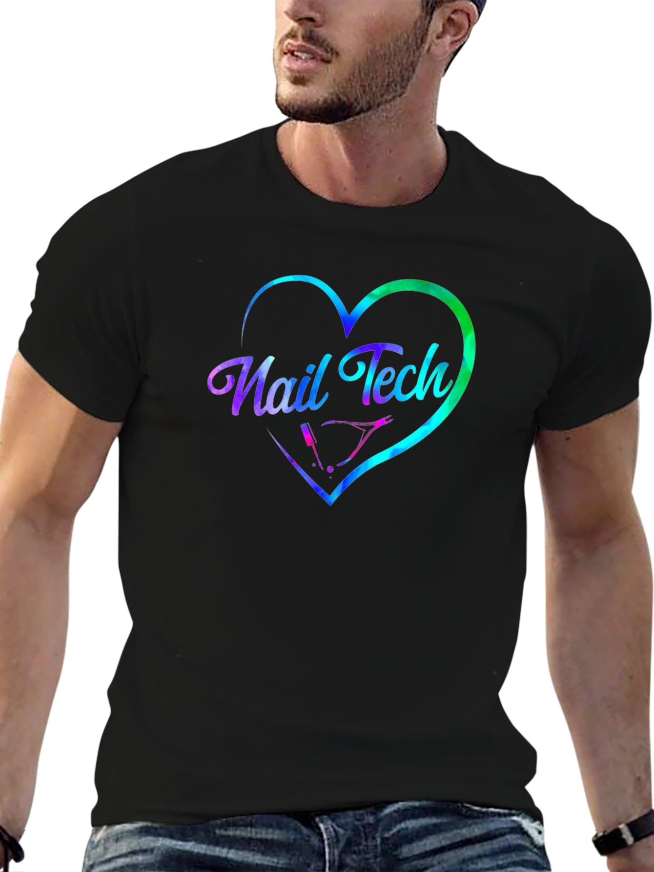 Nail Tech Heart Graphic Tee