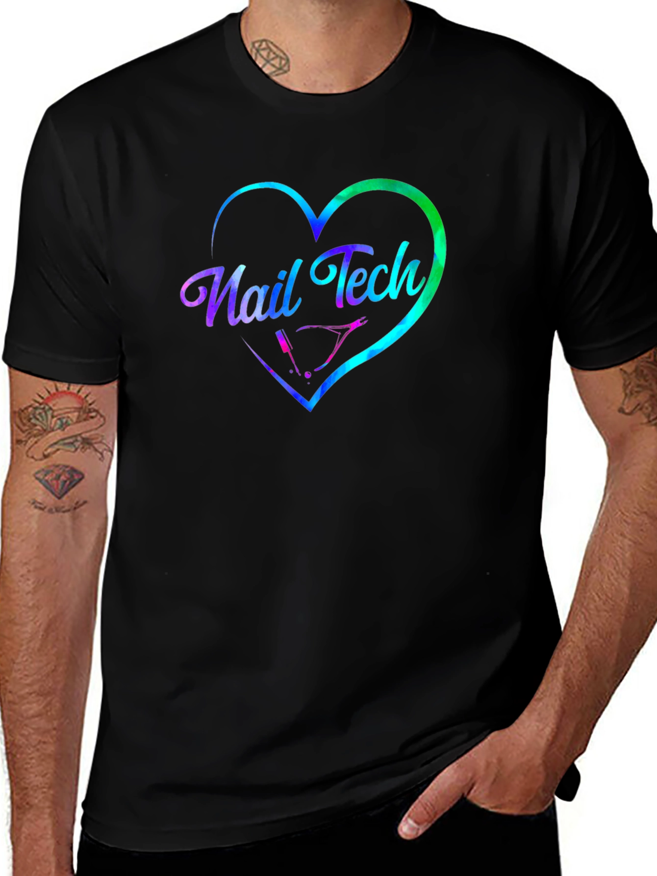 Nail Tech Heart Graphic Tee
