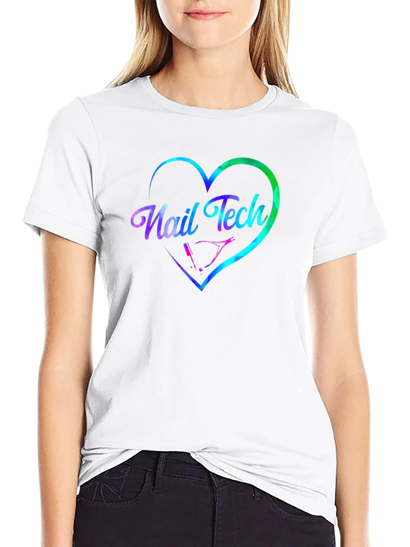 Nail Tech Heart Graphic Tee