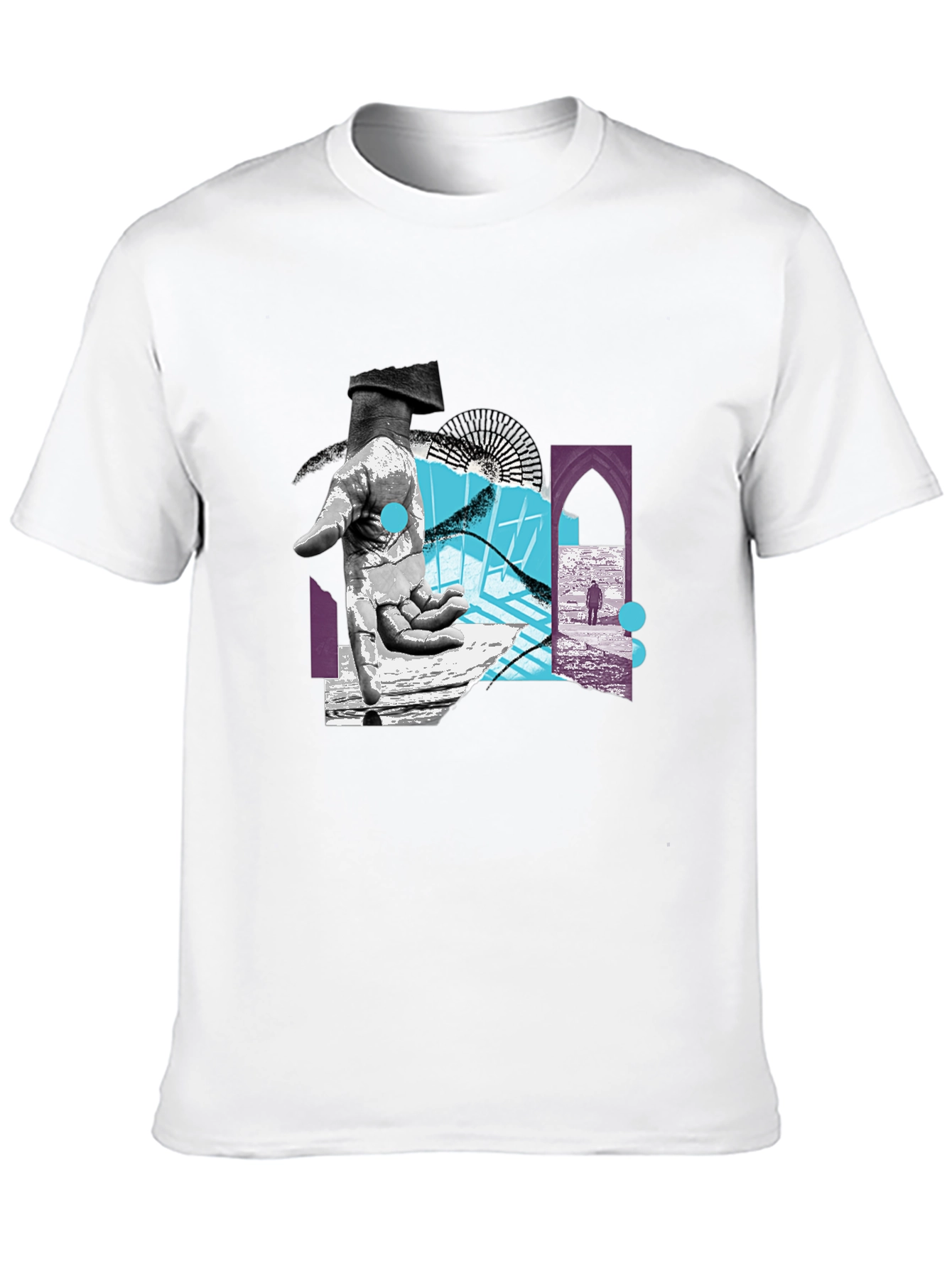 Abstract Graphic Print Black T-Shirt