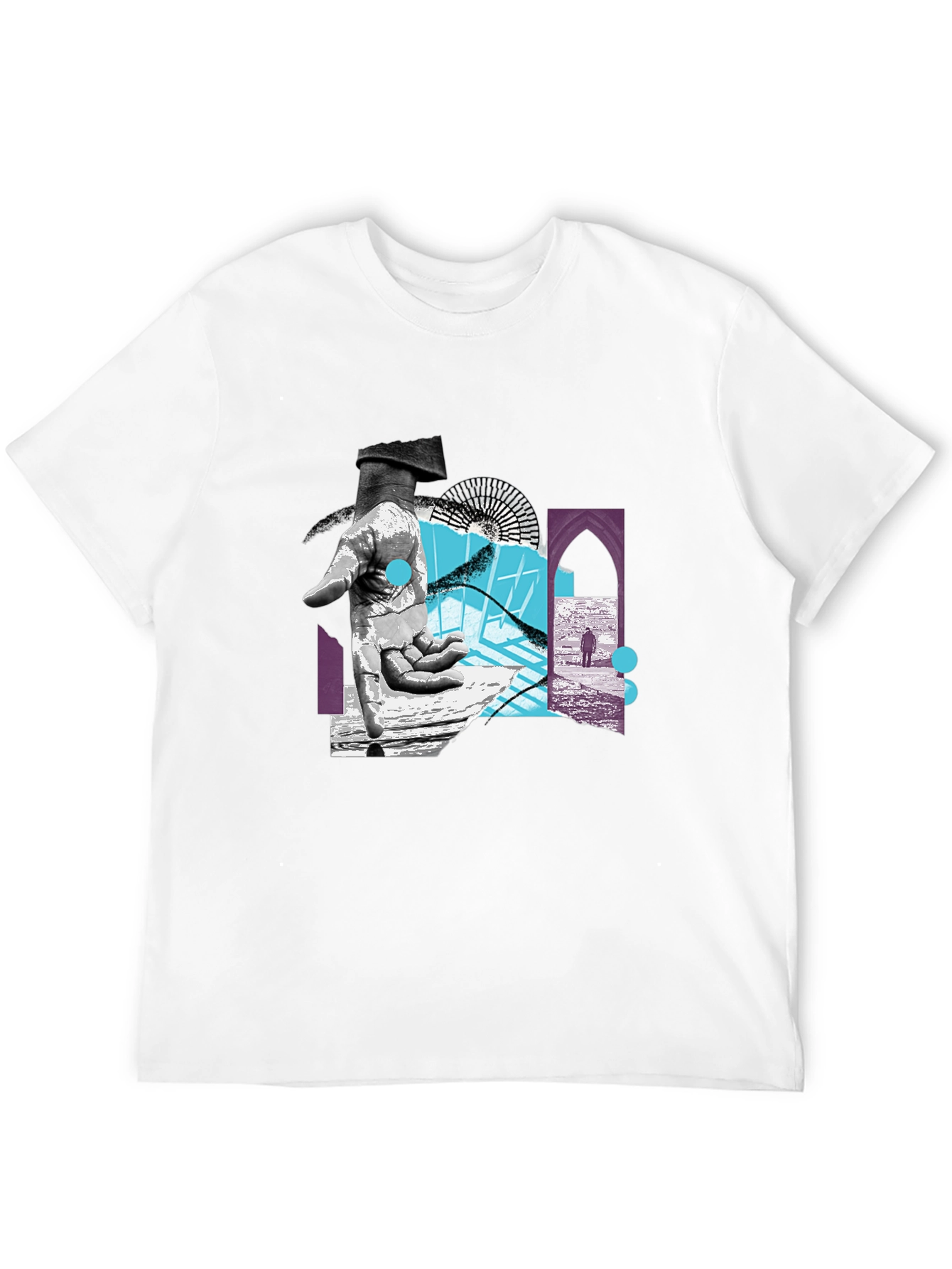Abstract Graphic Print Black T-Shirt
