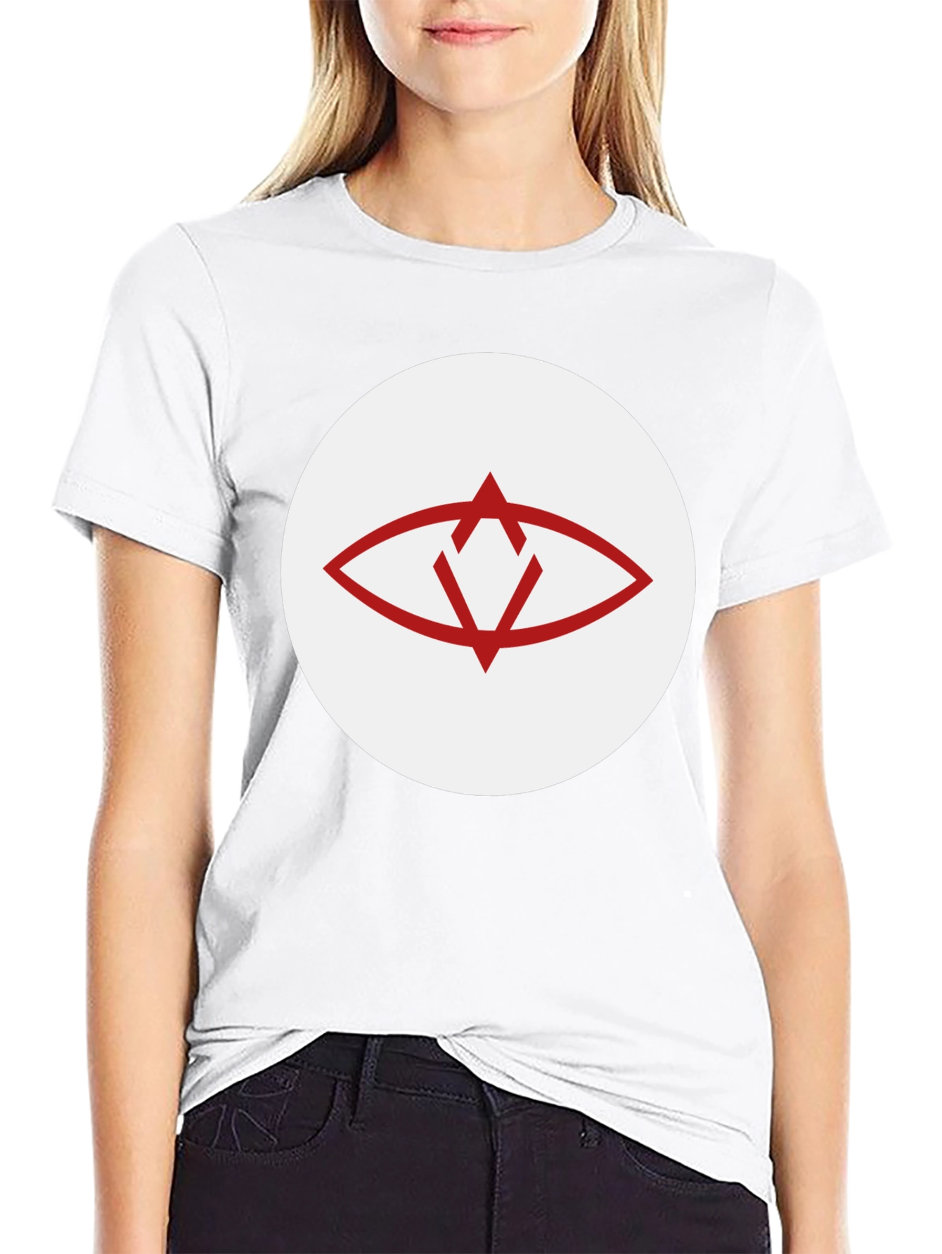 Eye Graphic Crew Neck T-Shirt - Black