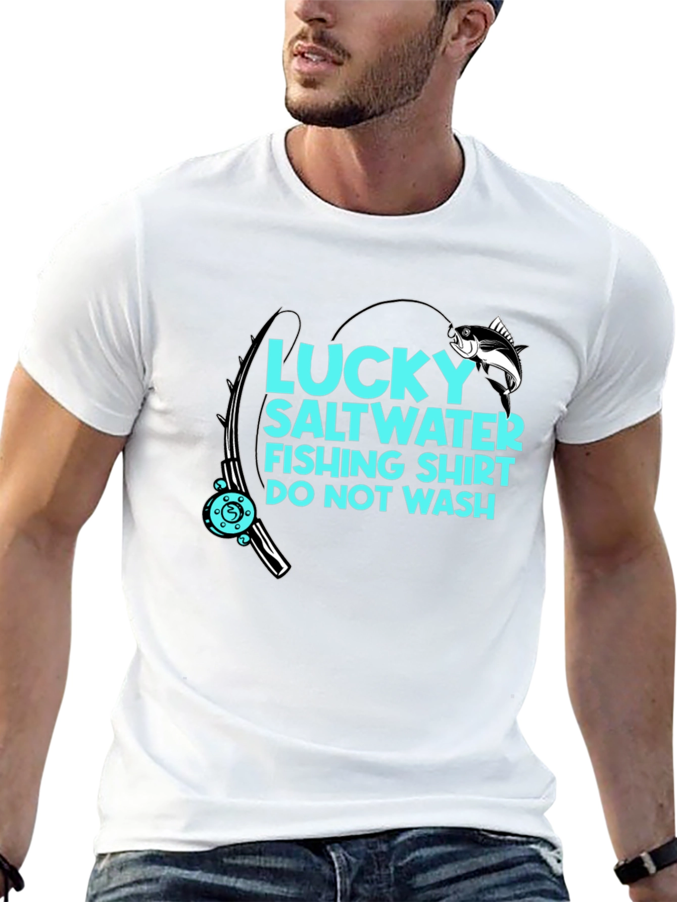 Lucky Saltwater Fishing Shirt - Funny Angler Tee