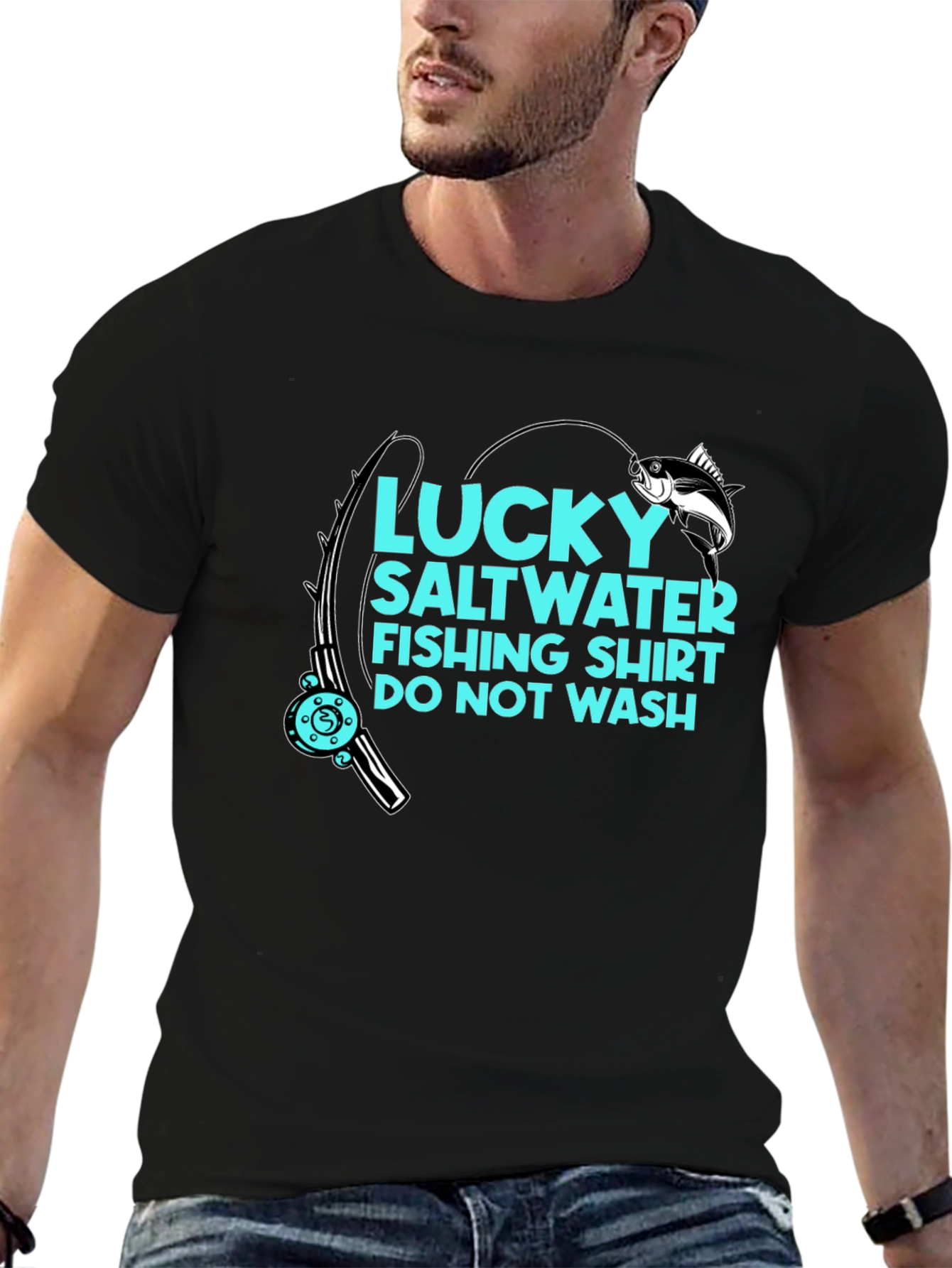 Lucky Saltwater Fishing Shirt - Funny Angler Tee