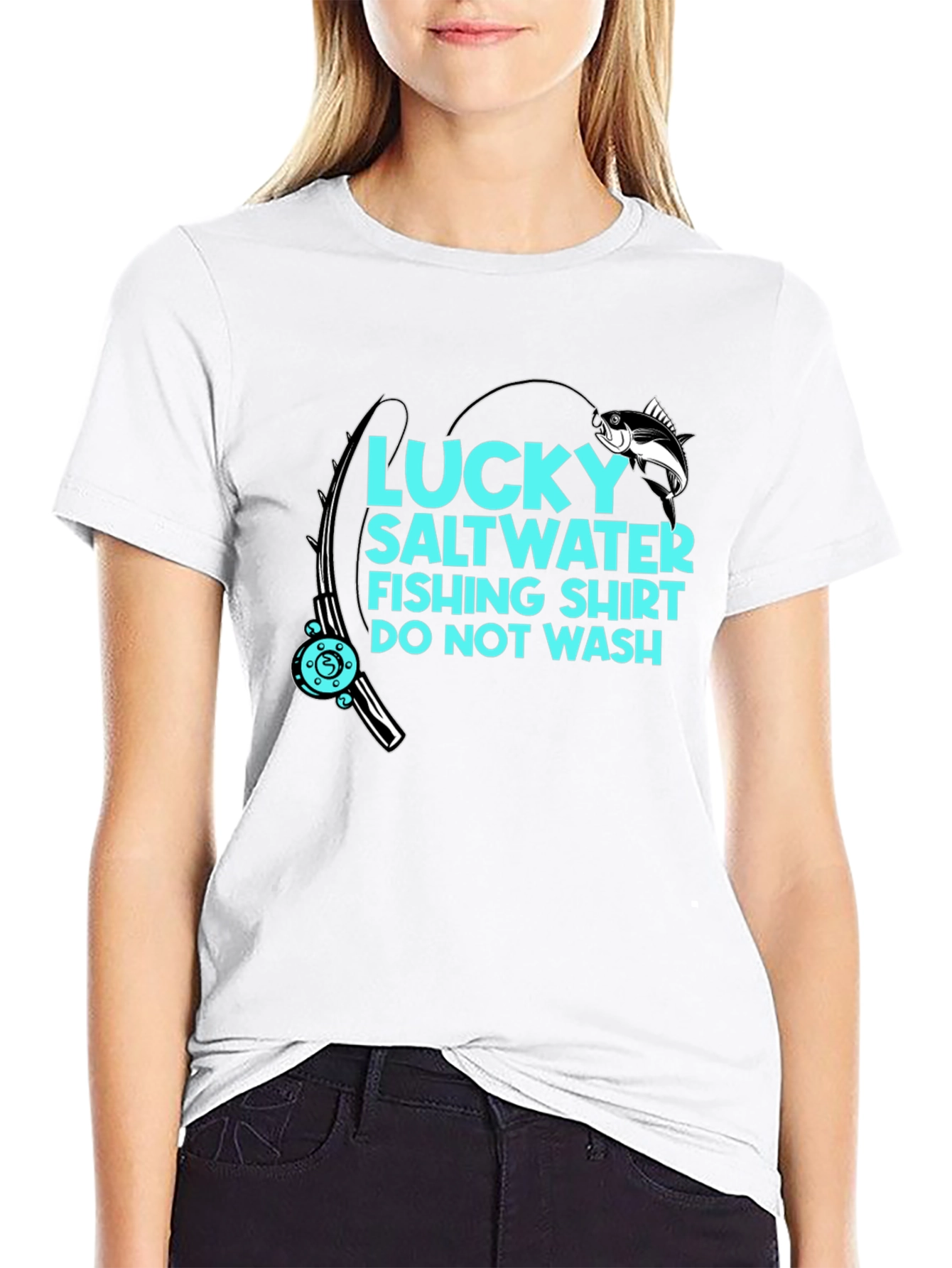 Lucky Saltwater Fishing Shirt - Funny Angler Tee