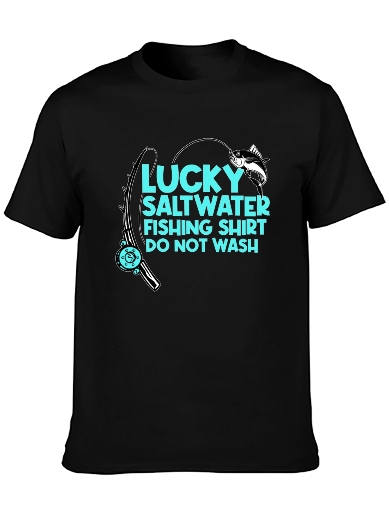 Lucky Saltwater Fishing Shirt - Funny Angler Tee