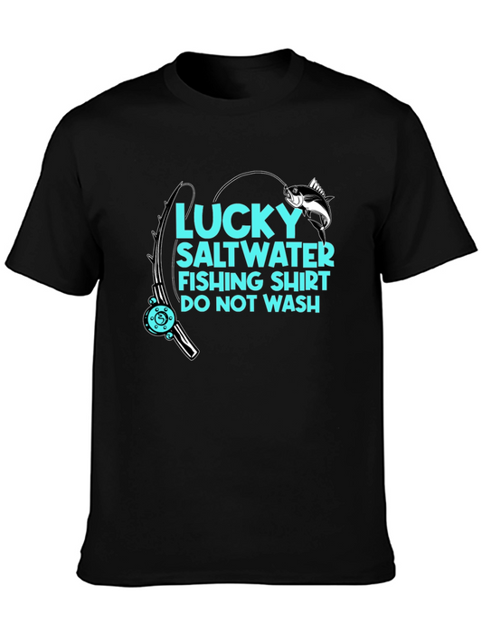 Lucky Saltwater Fishing Shirt - Funny Angler Tee