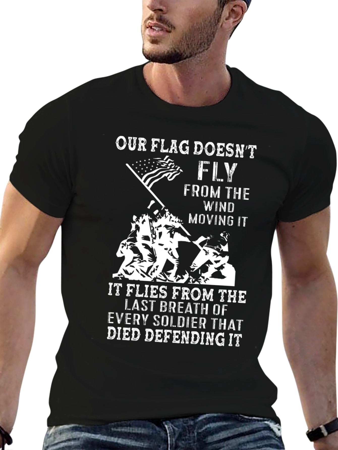 Patriotic US Flag Graphic T-Shirt