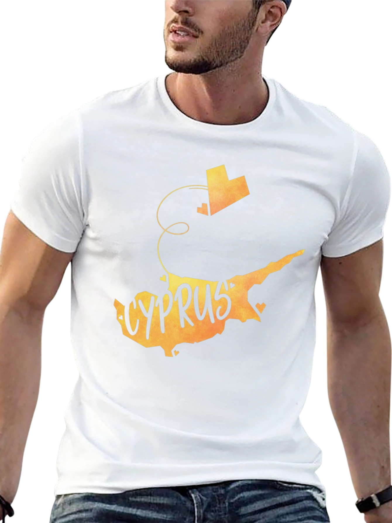 Cyprus Map Graphic Tee - Vacation Souvenir