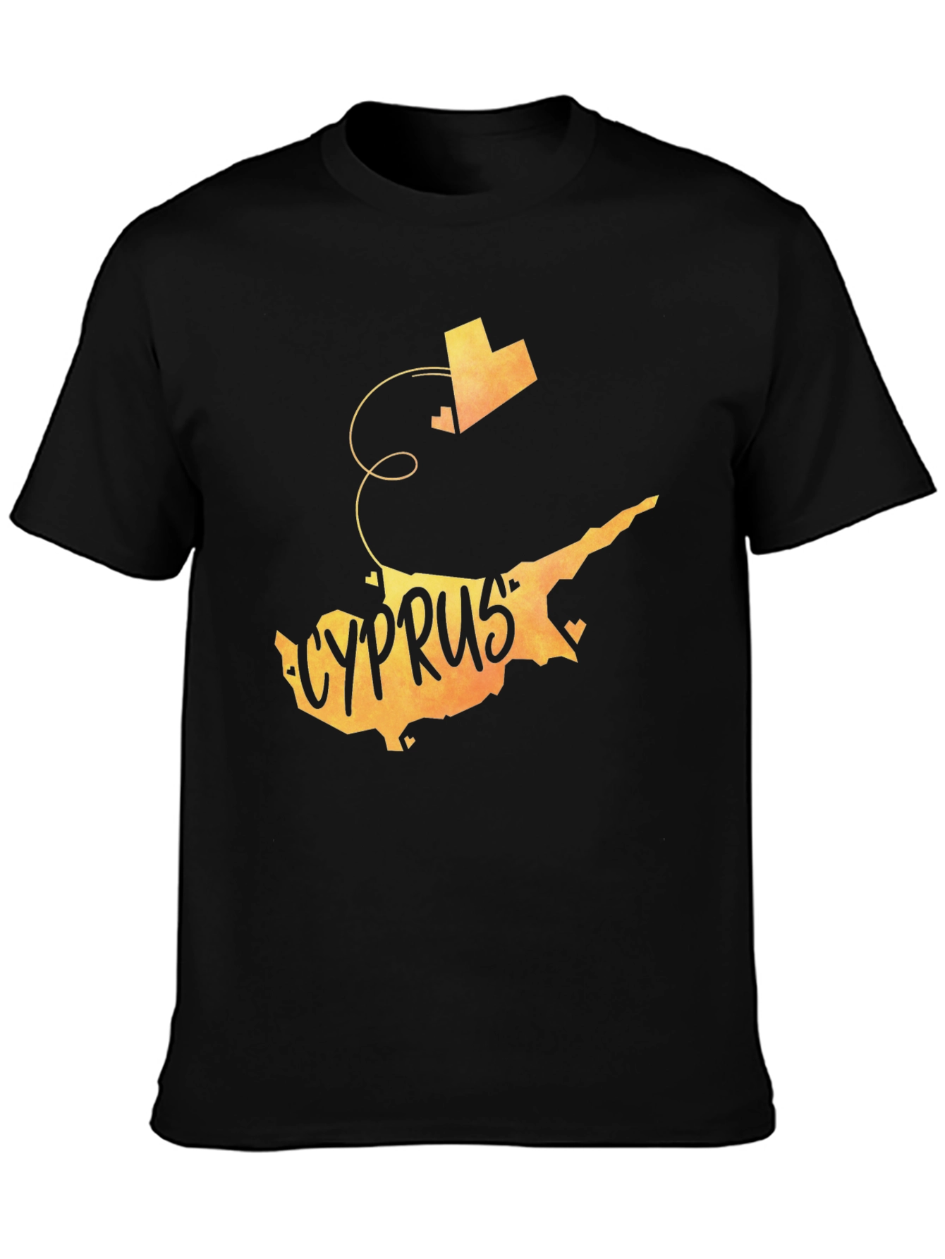 Cyprus Map Graphic Tee - Vacation Souvenir