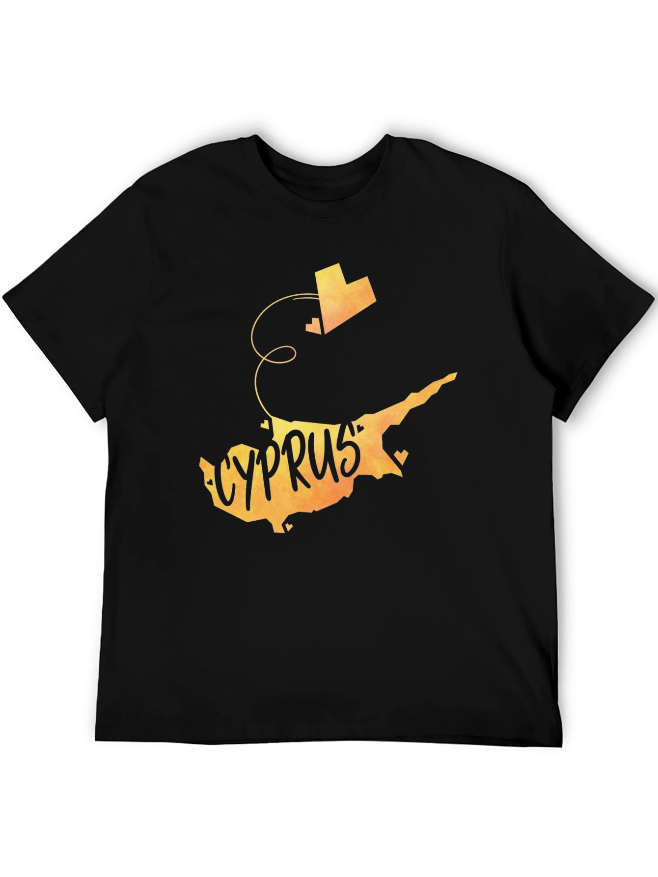 Cyprus Map Graphic Tee - Vacation Souvenir