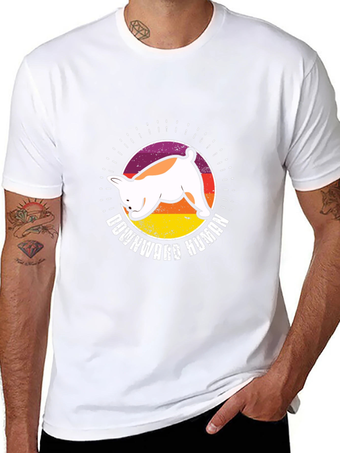 Downward Human Dog T-Shirt - Yoga Inspired Tee
