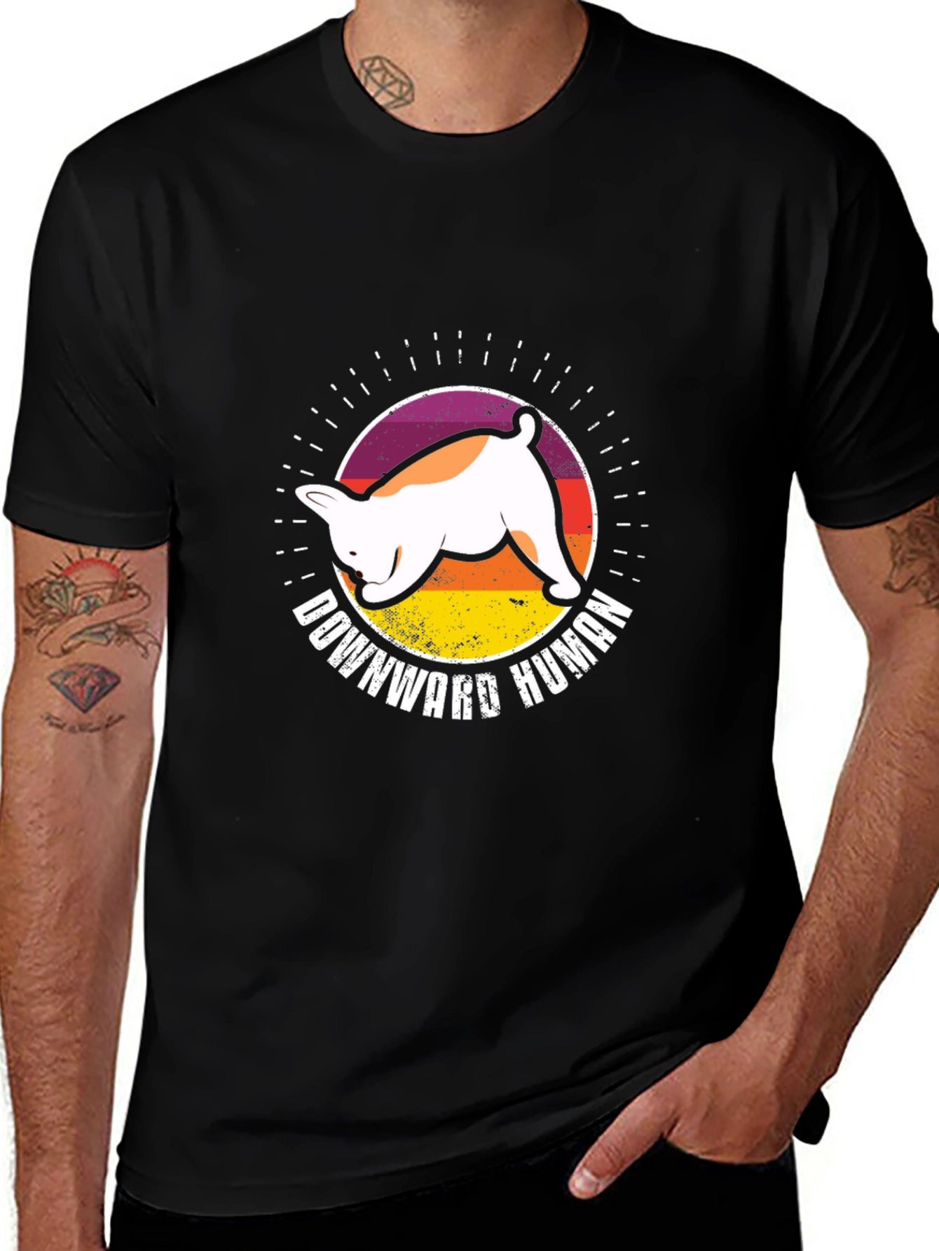 Downward Human Dog T-Shirt - Yoga Inspired Tee