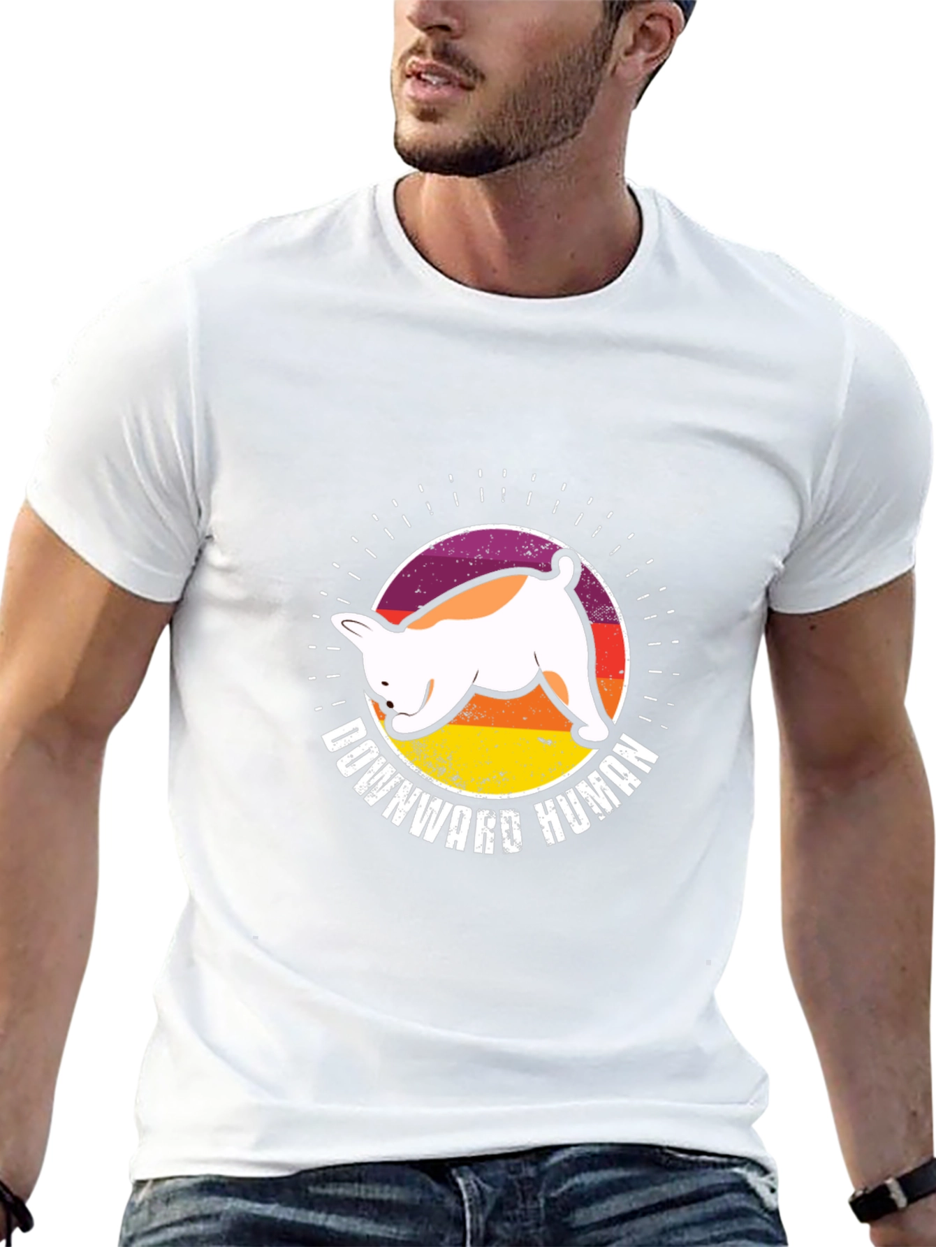 Downward Human Dog T-Shirt - Yoga Inspired Tee