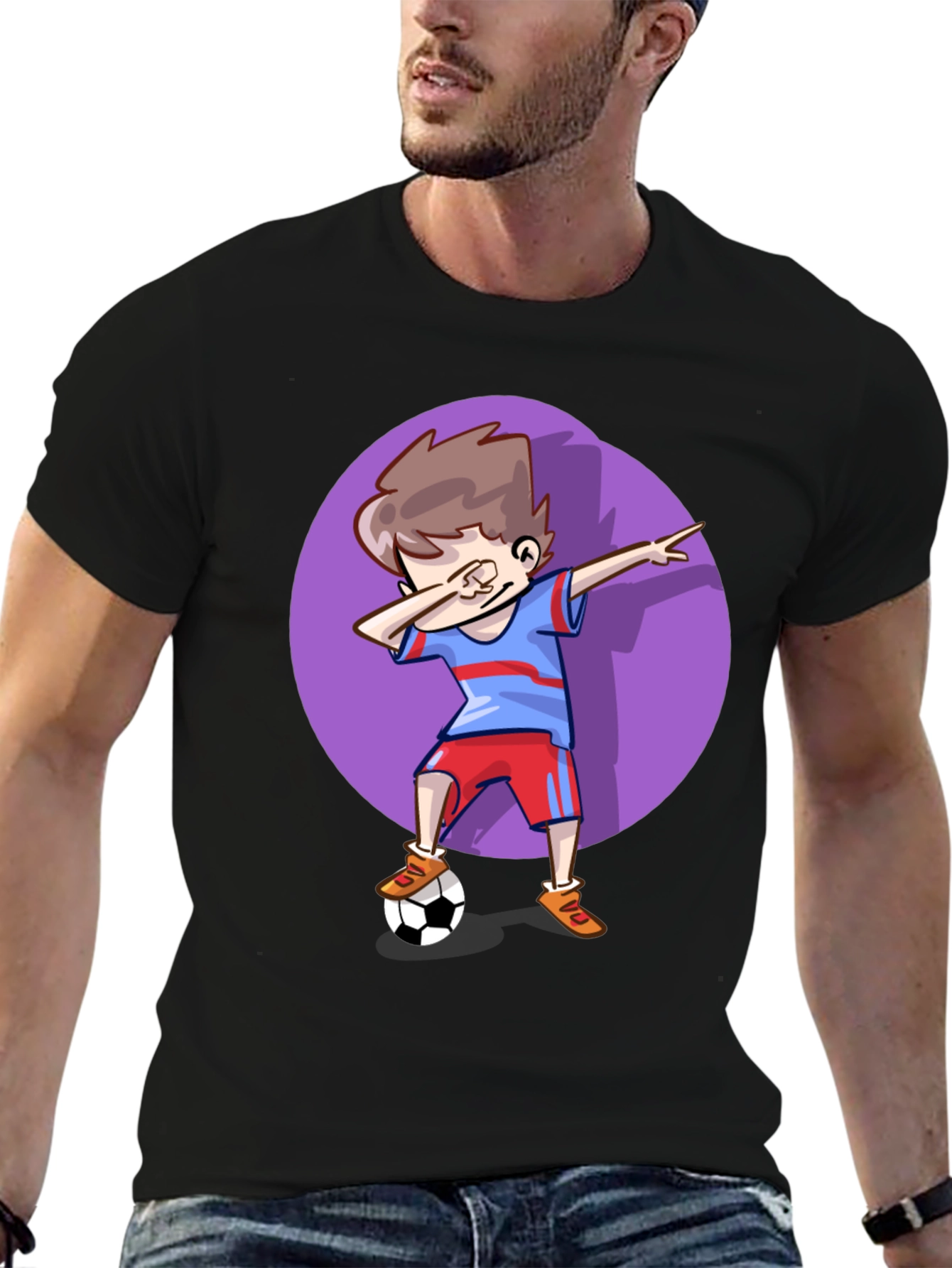 Dabbing Soccer Kid Graphic Tee