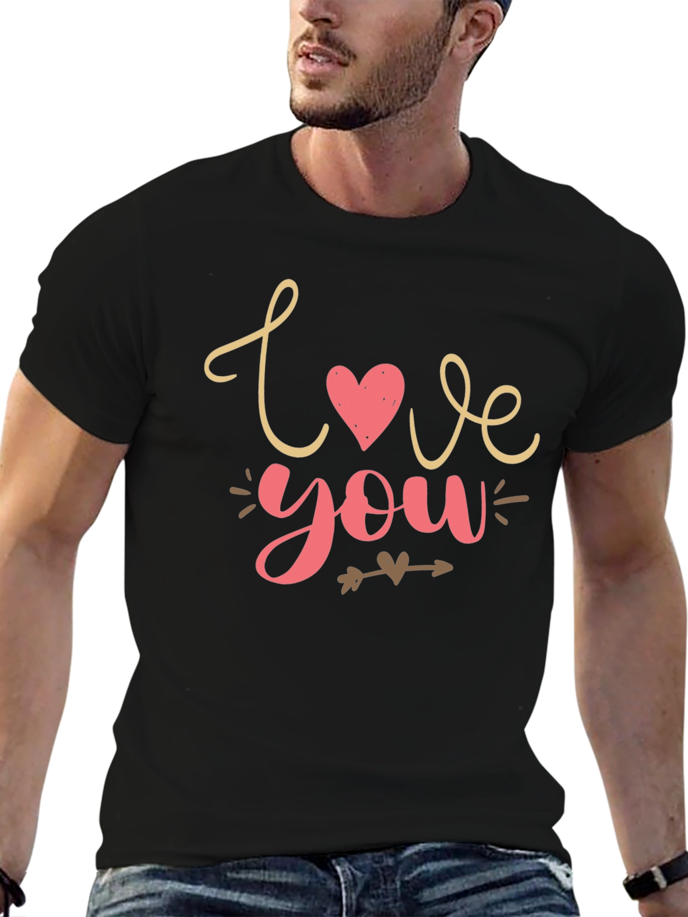 Love You Graphic Tee - Valentines Day Shirt
