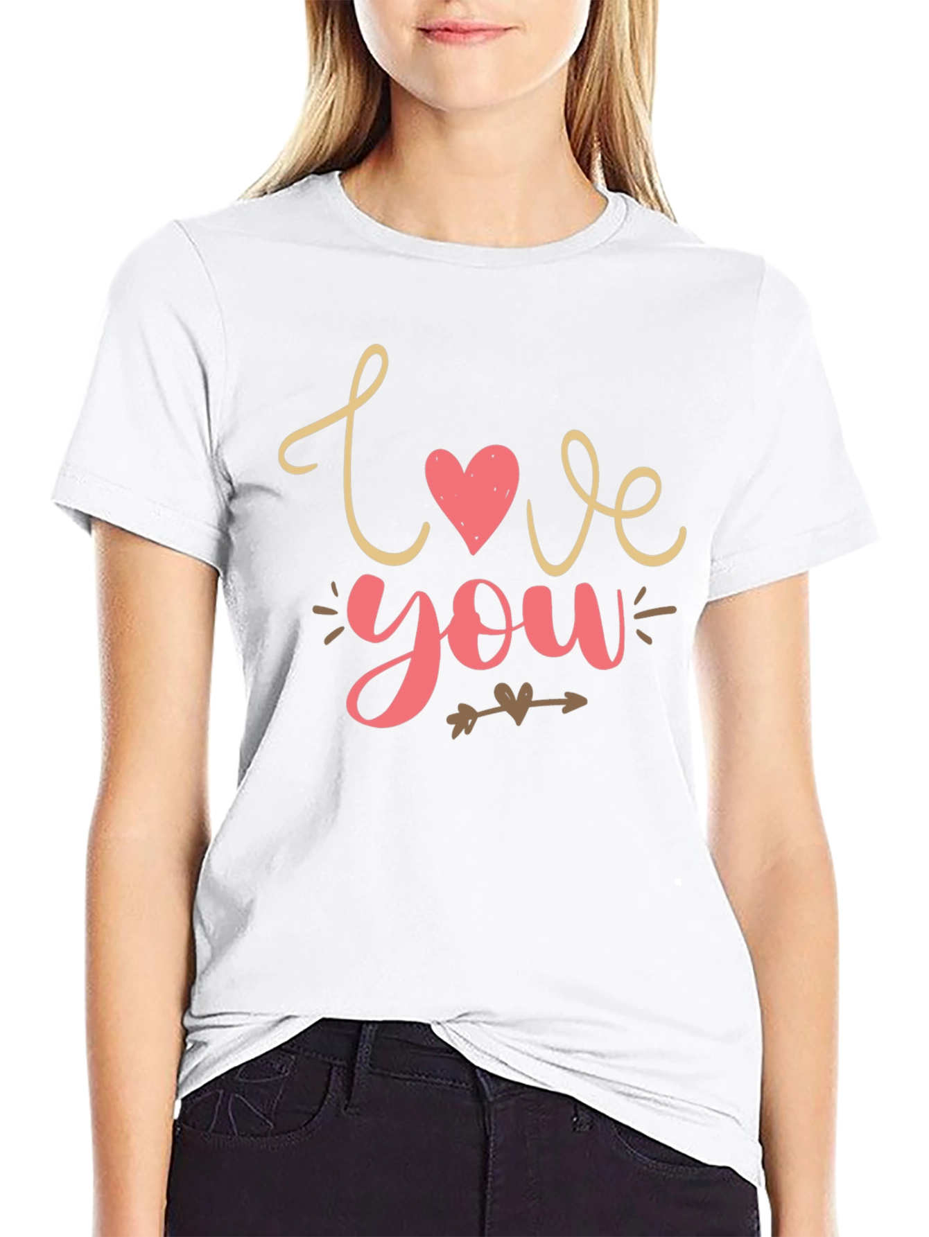 Love You Graphic Tee - Valentines Day Shirt