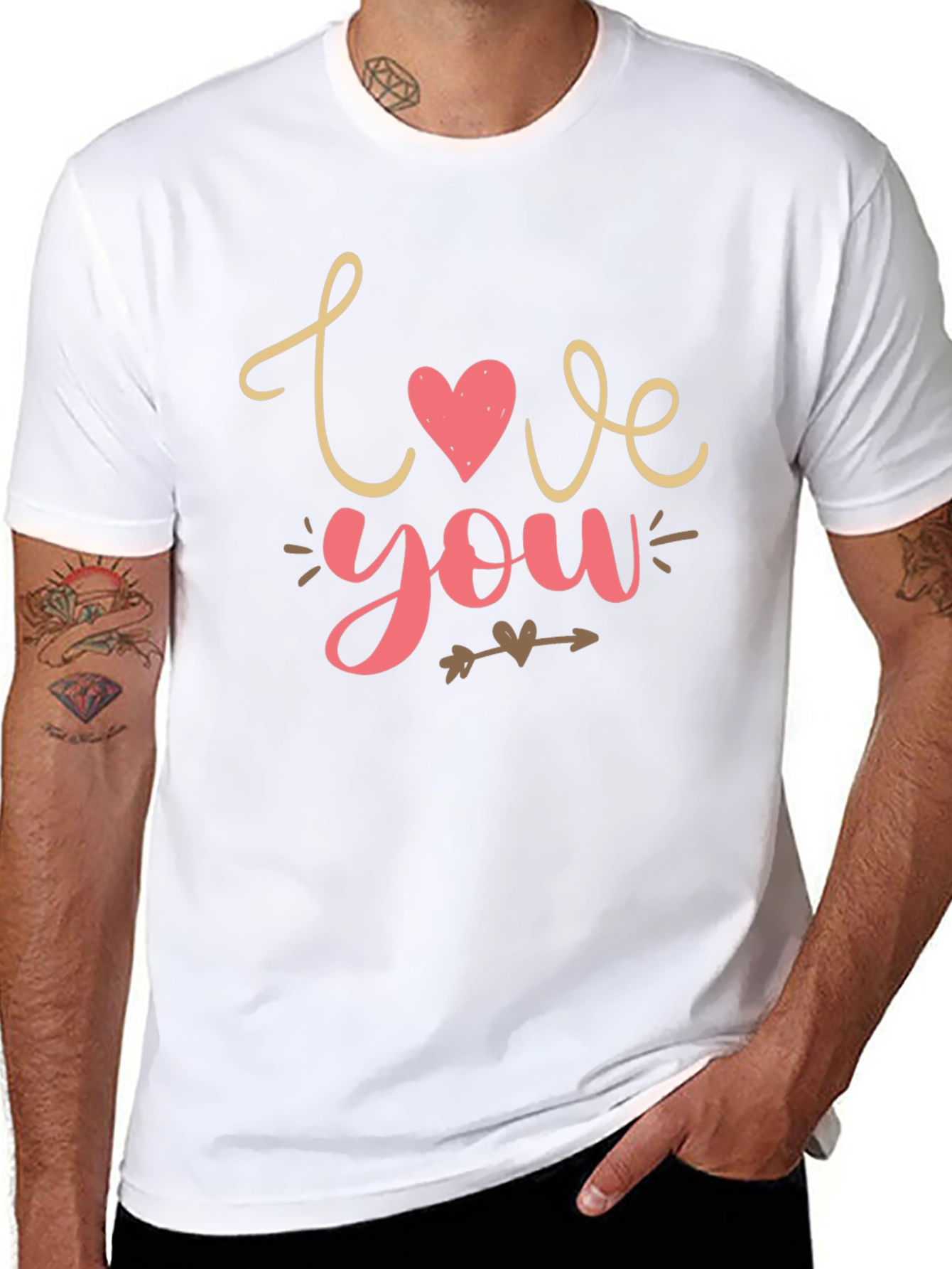 Love You Graphic Tee - Valentines Day Shirt