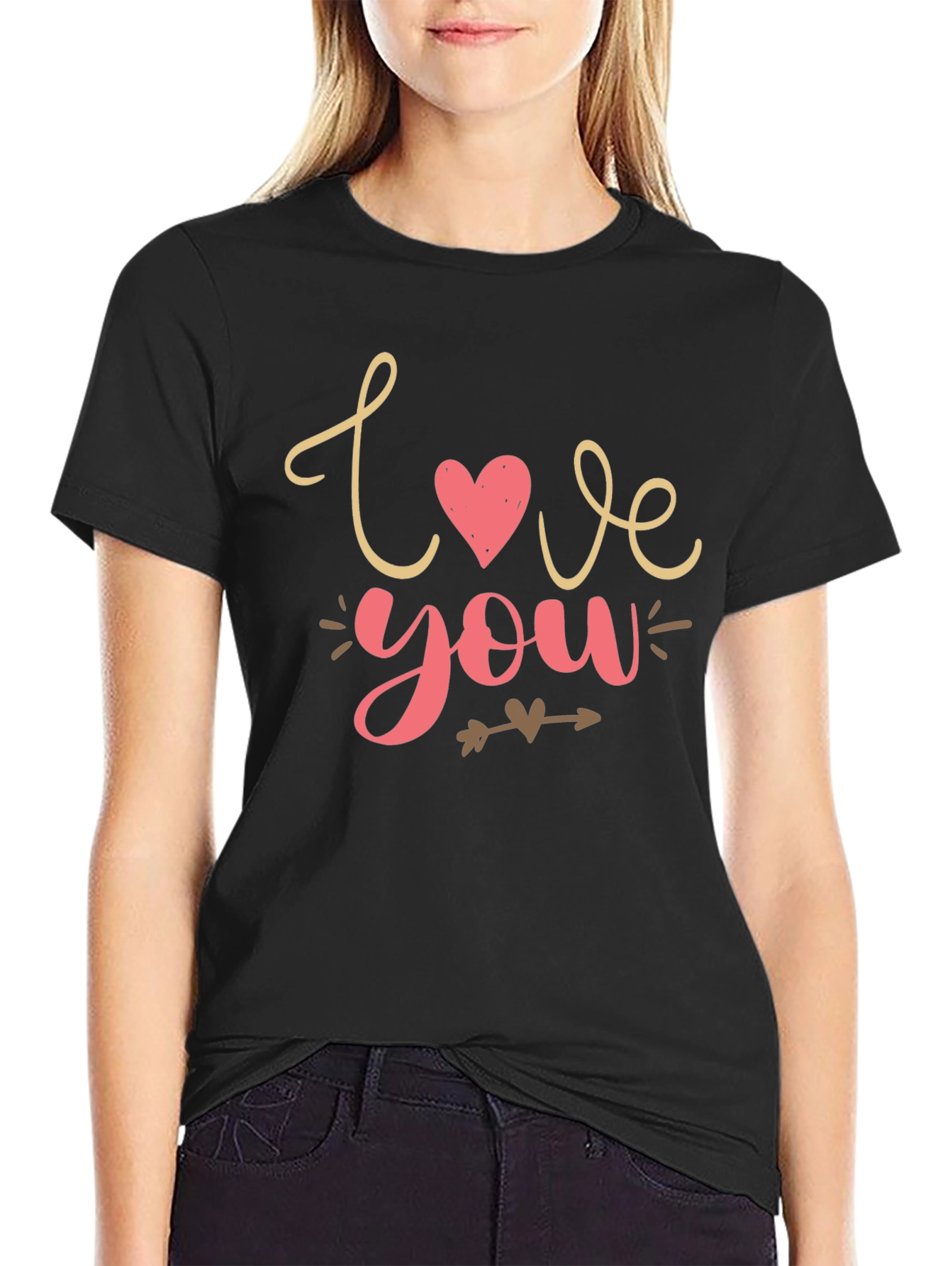 Love You Graphic Tee - Valentines Day Shirt