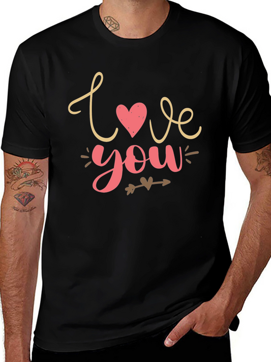 Love You Graphic Tee - Valentines Day Shirt