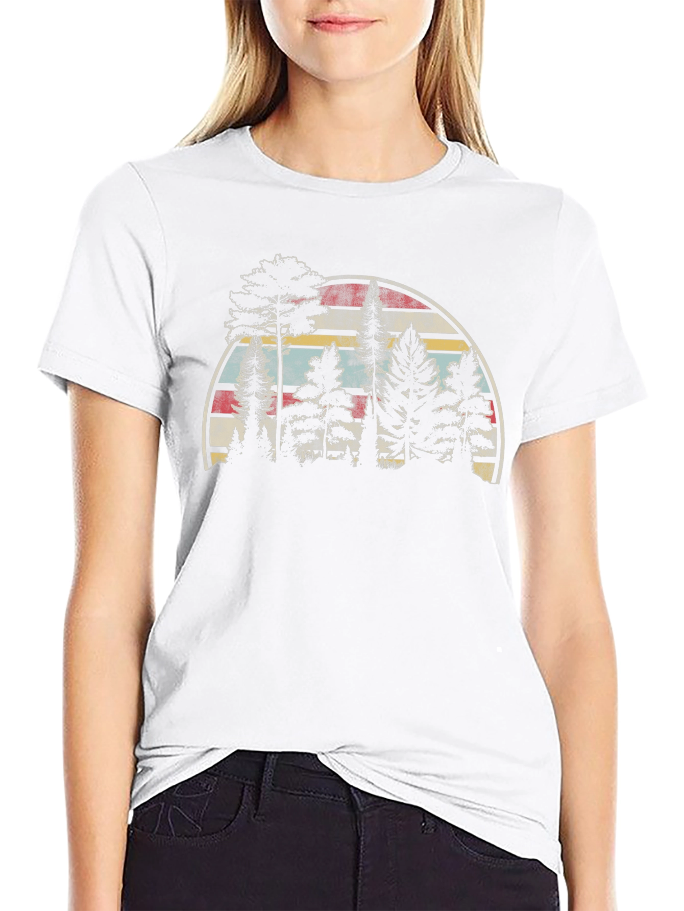 Retro Forest T-Shirt - Nature Lover Tee