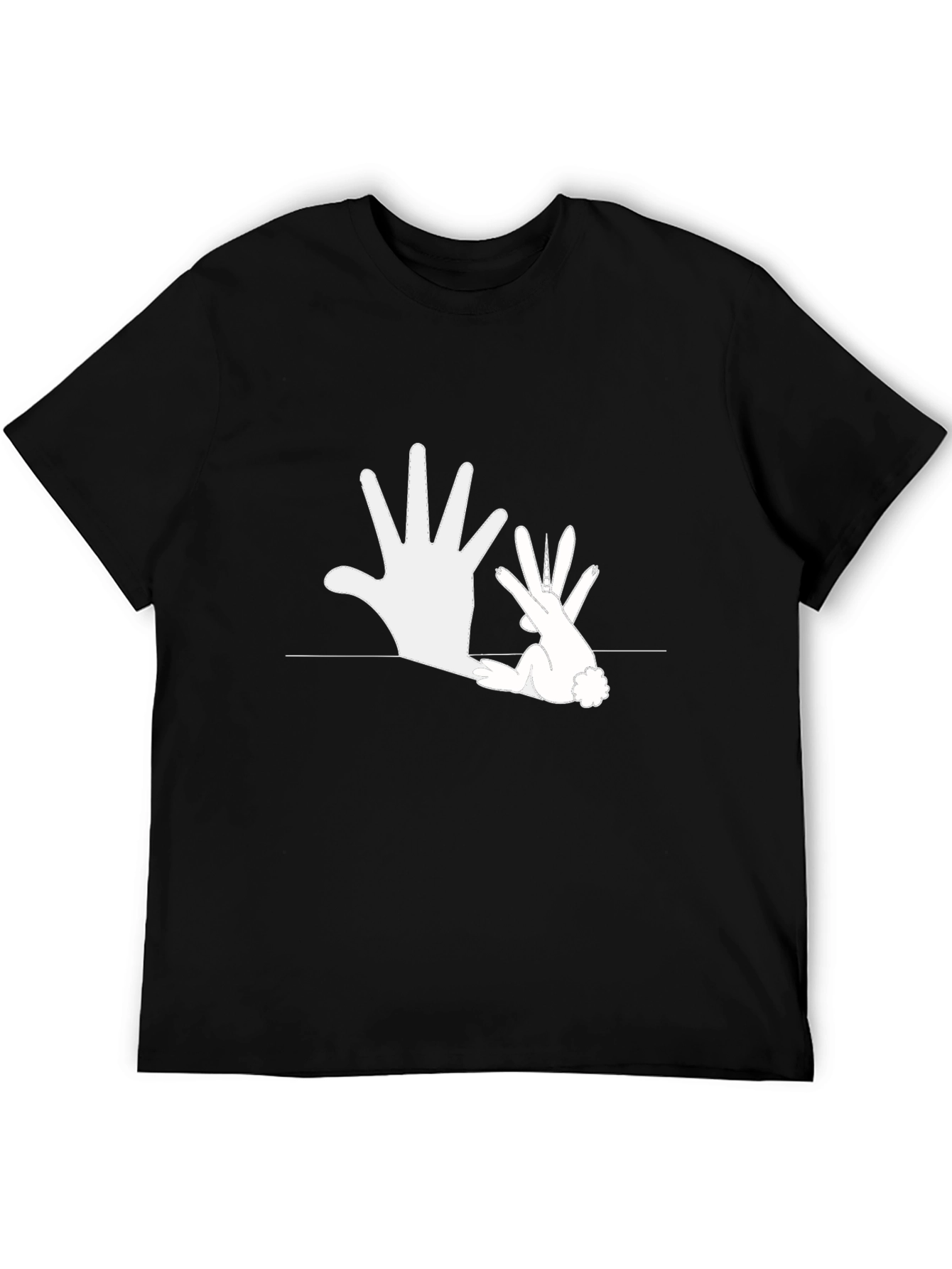 Hand Shadow Rabbit T-Shirt - Illusion Design