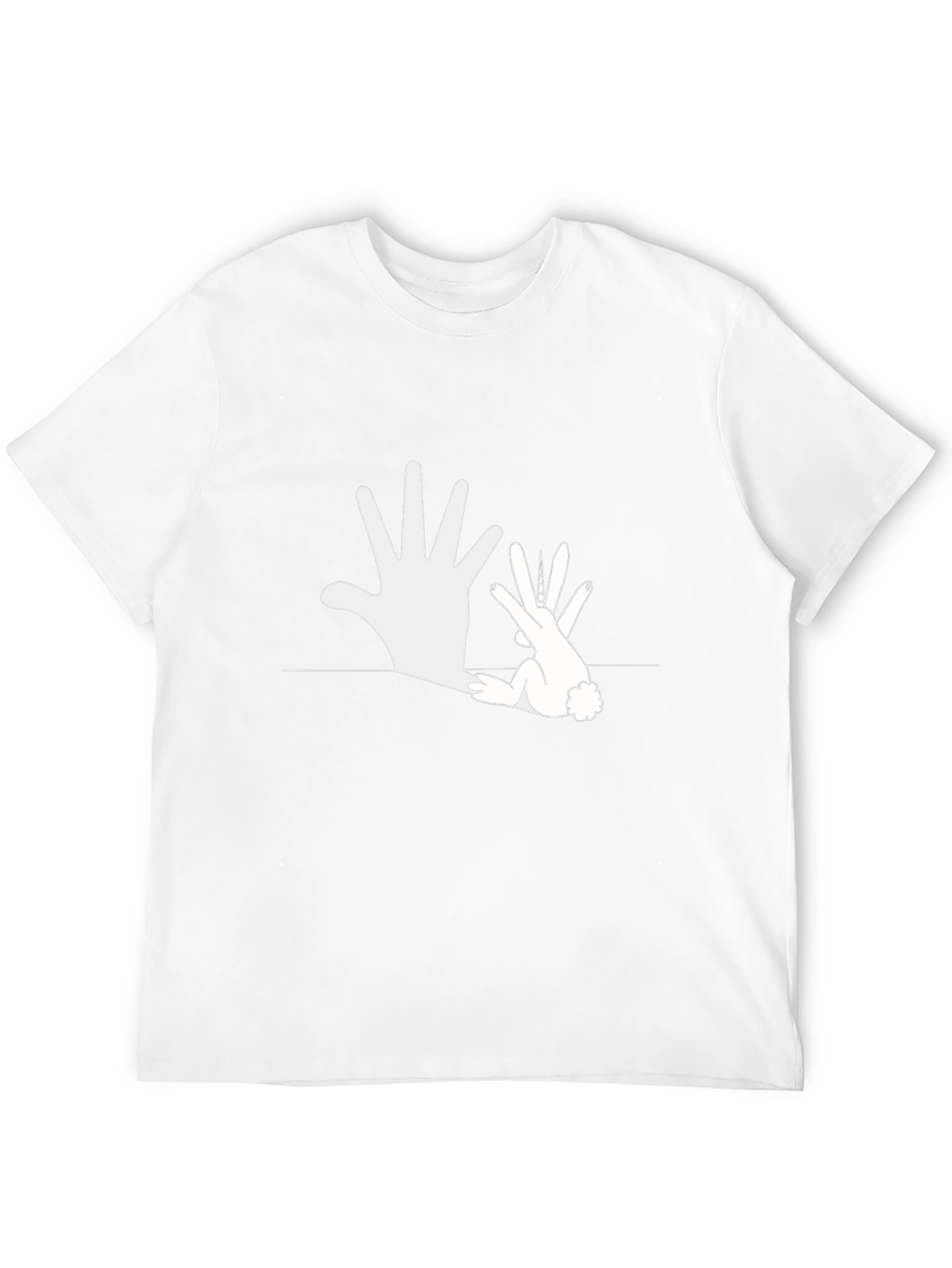 Hand Shadow Rabbit T-Shirt - Illusion Design