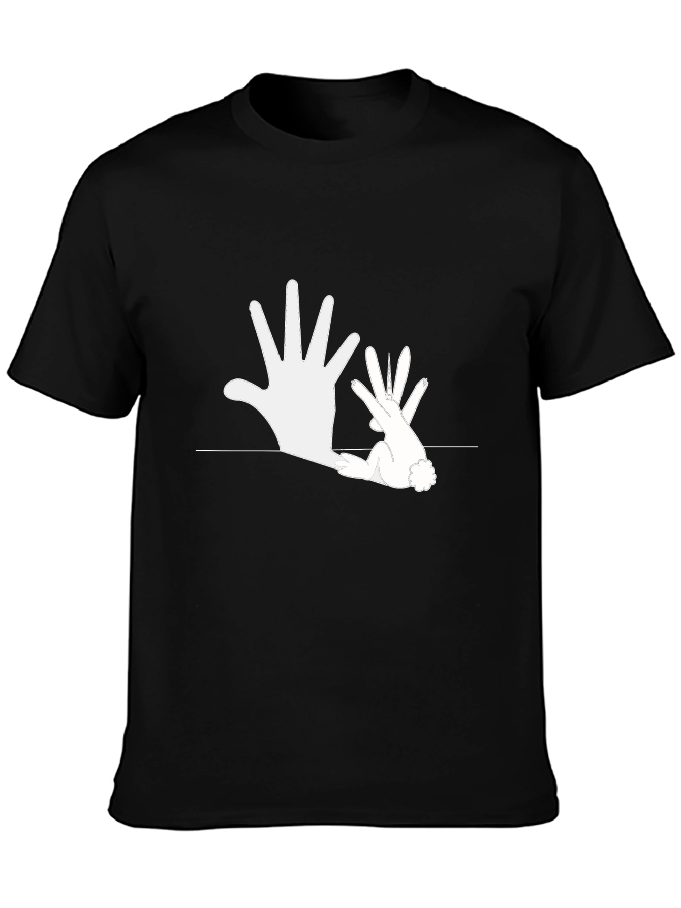 Hand Shadow Rabbit T-Shirt - Illusion Design