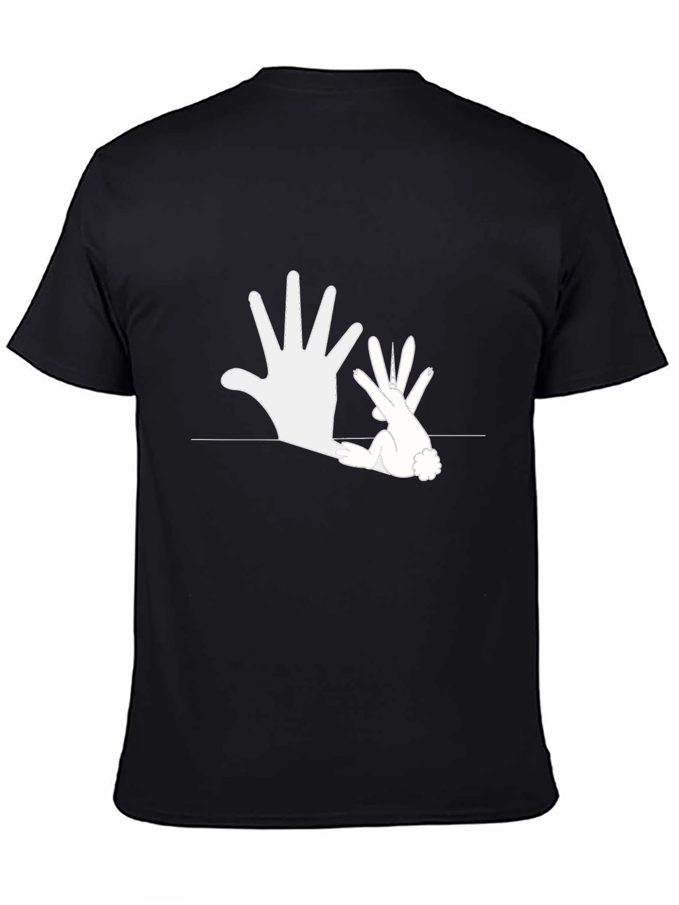 Hand Shadow Rabbit T-Shirt - Illusion Design