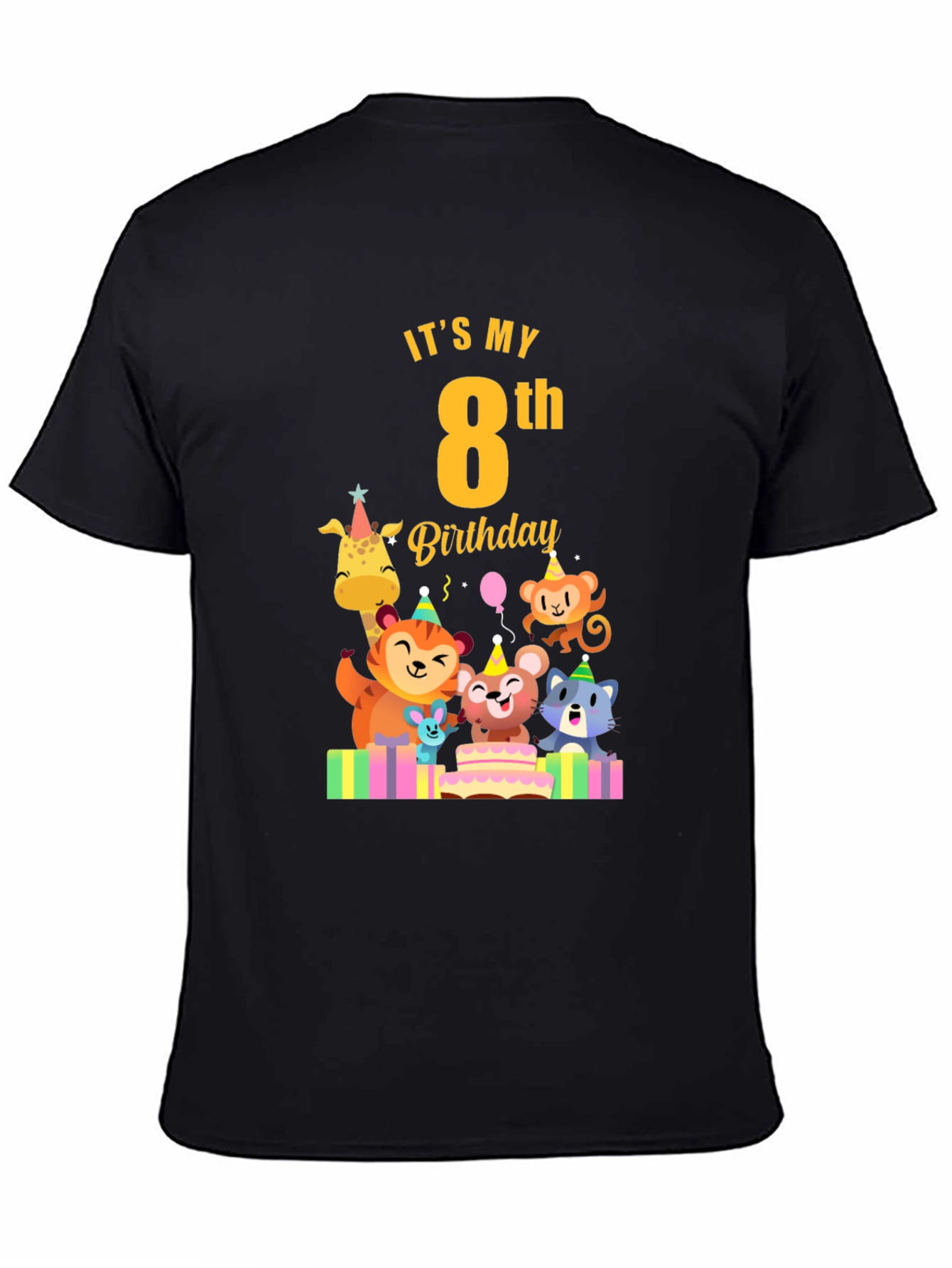 Its My 8th Birthday T-Shirt - Animal Party