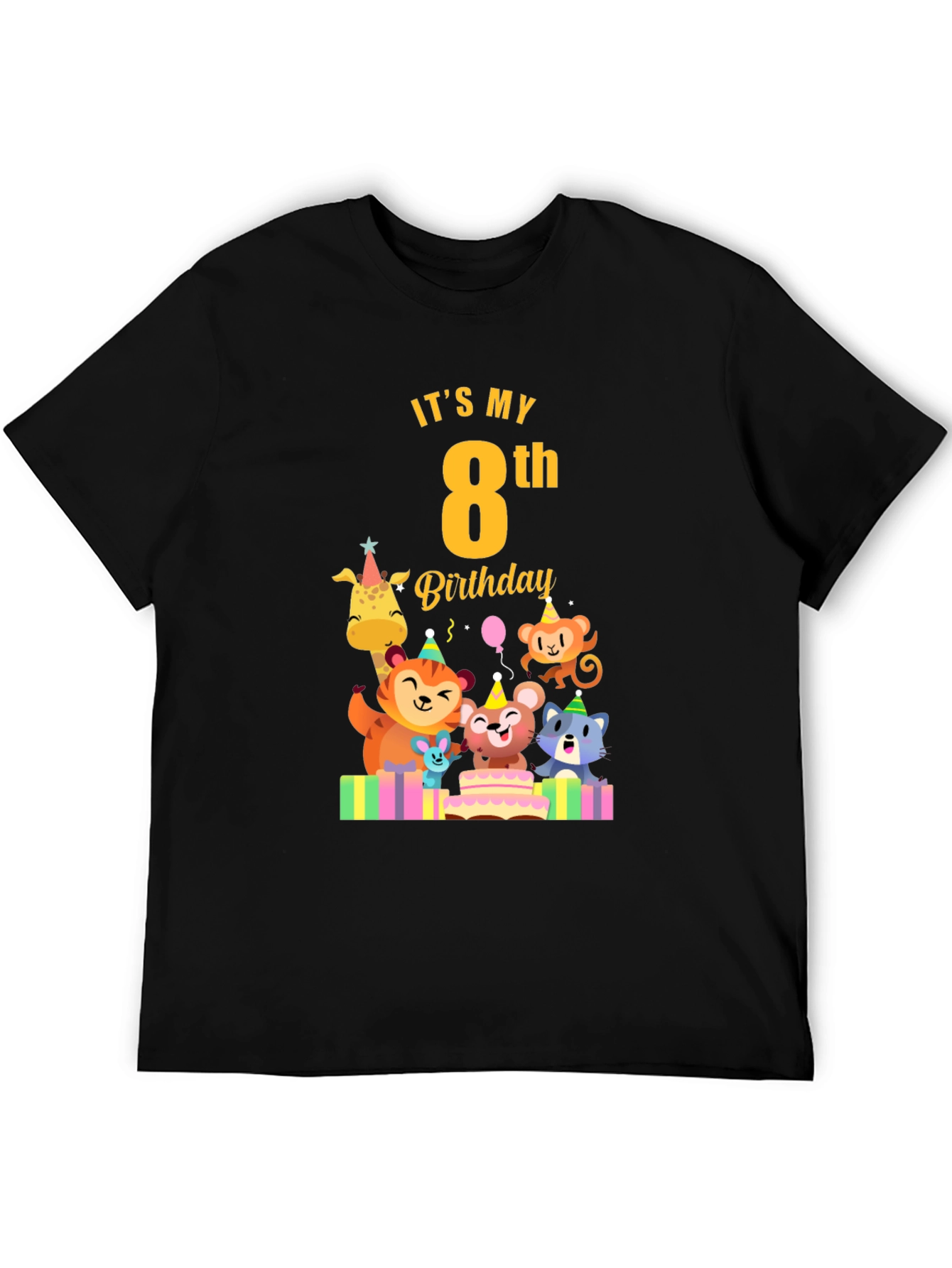 Its My 8th Birthday T-Shirt - Animal Party