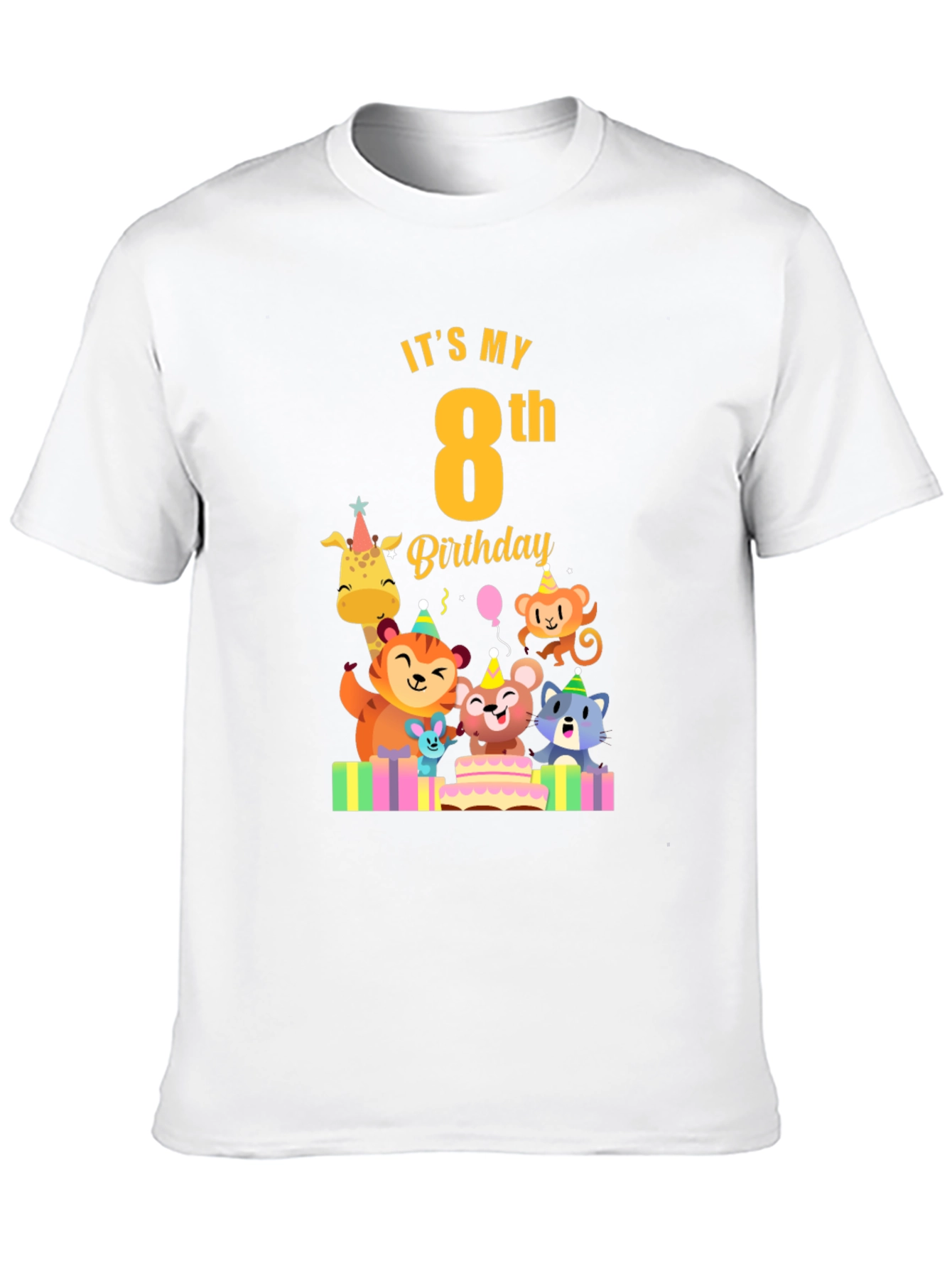 Its My 8th Birthday T-Shirt - Animal Party