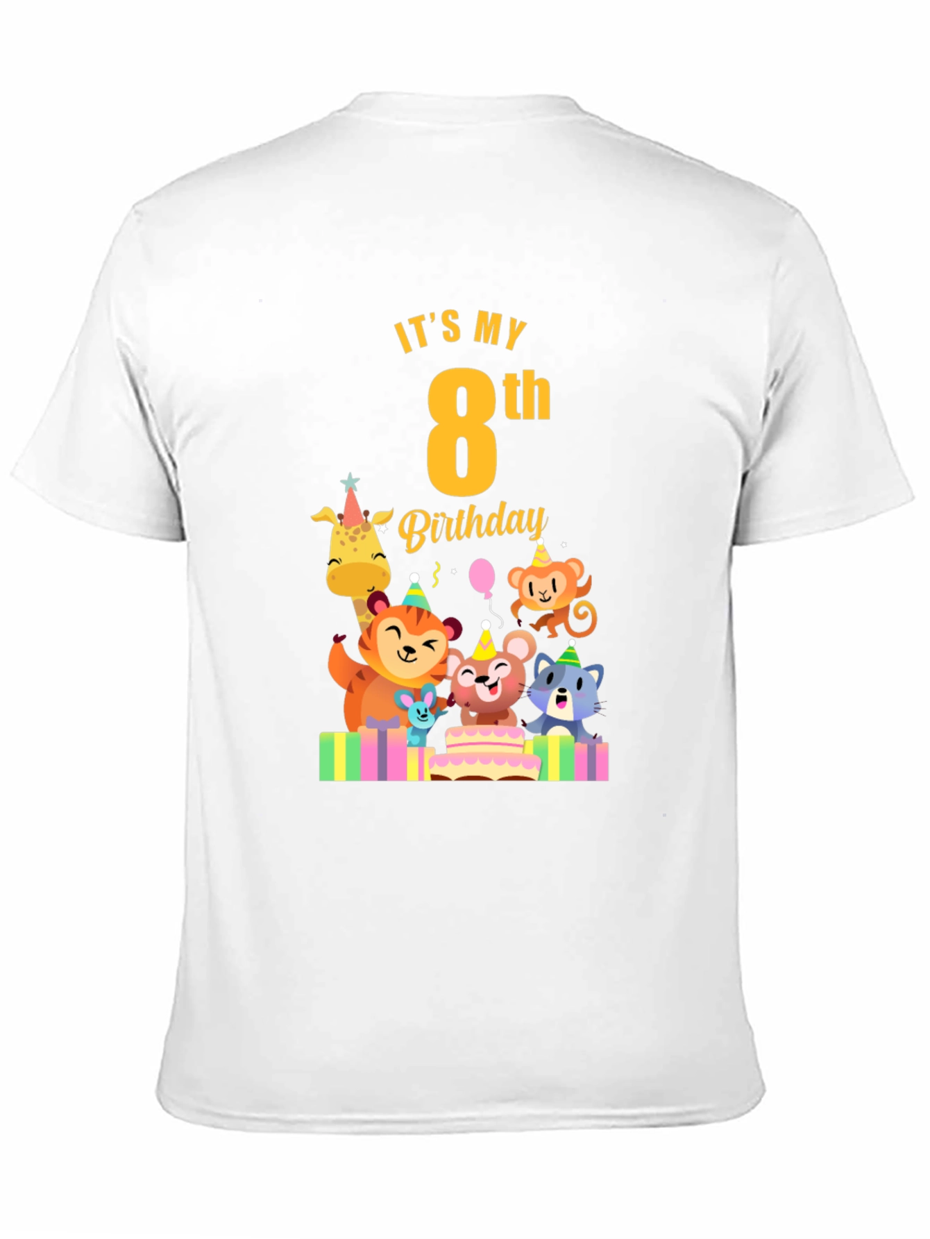 Its My 8th Birthday T-Shirt - Animal Party