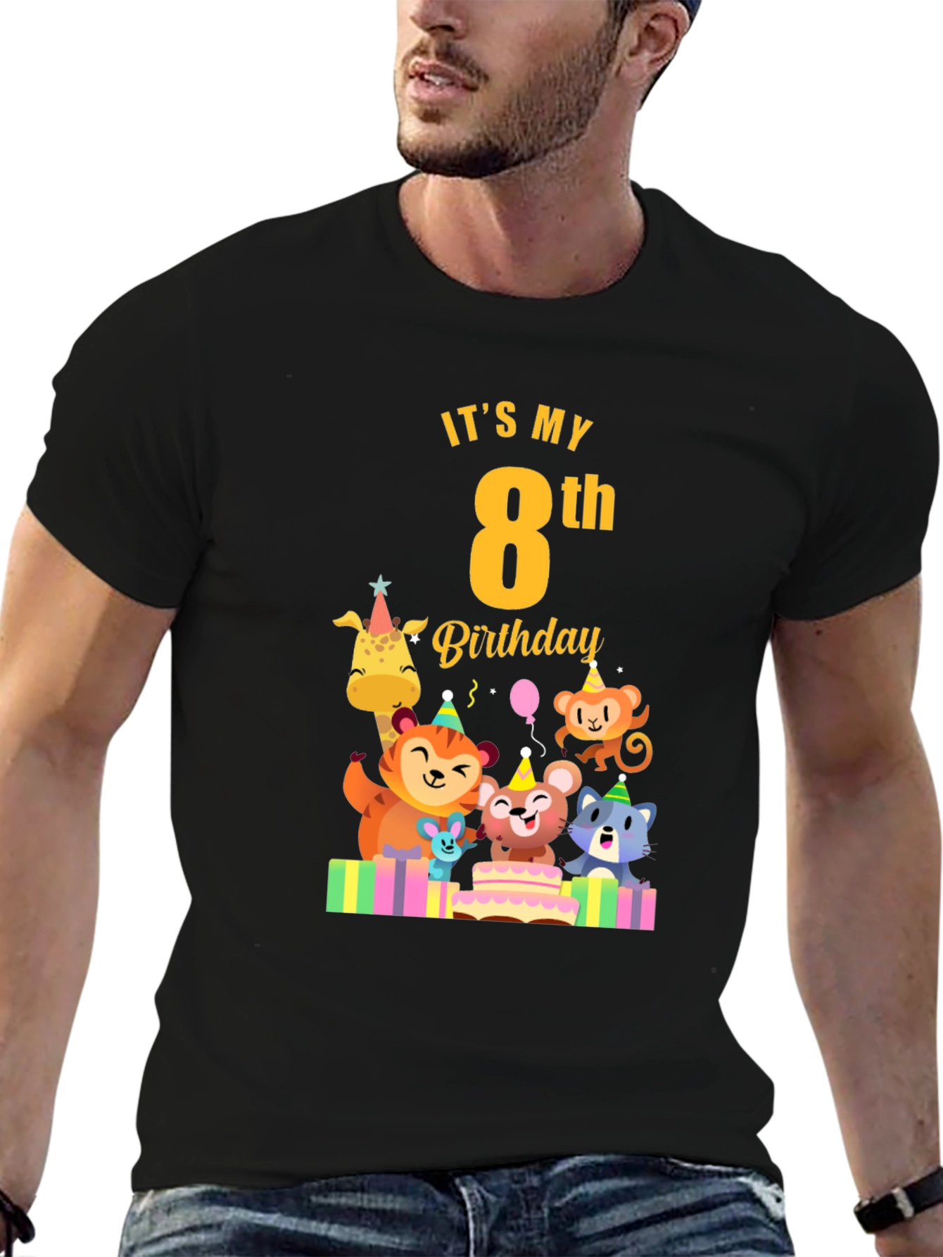 Its My 8th Birthday T-Shirt - Animal Party