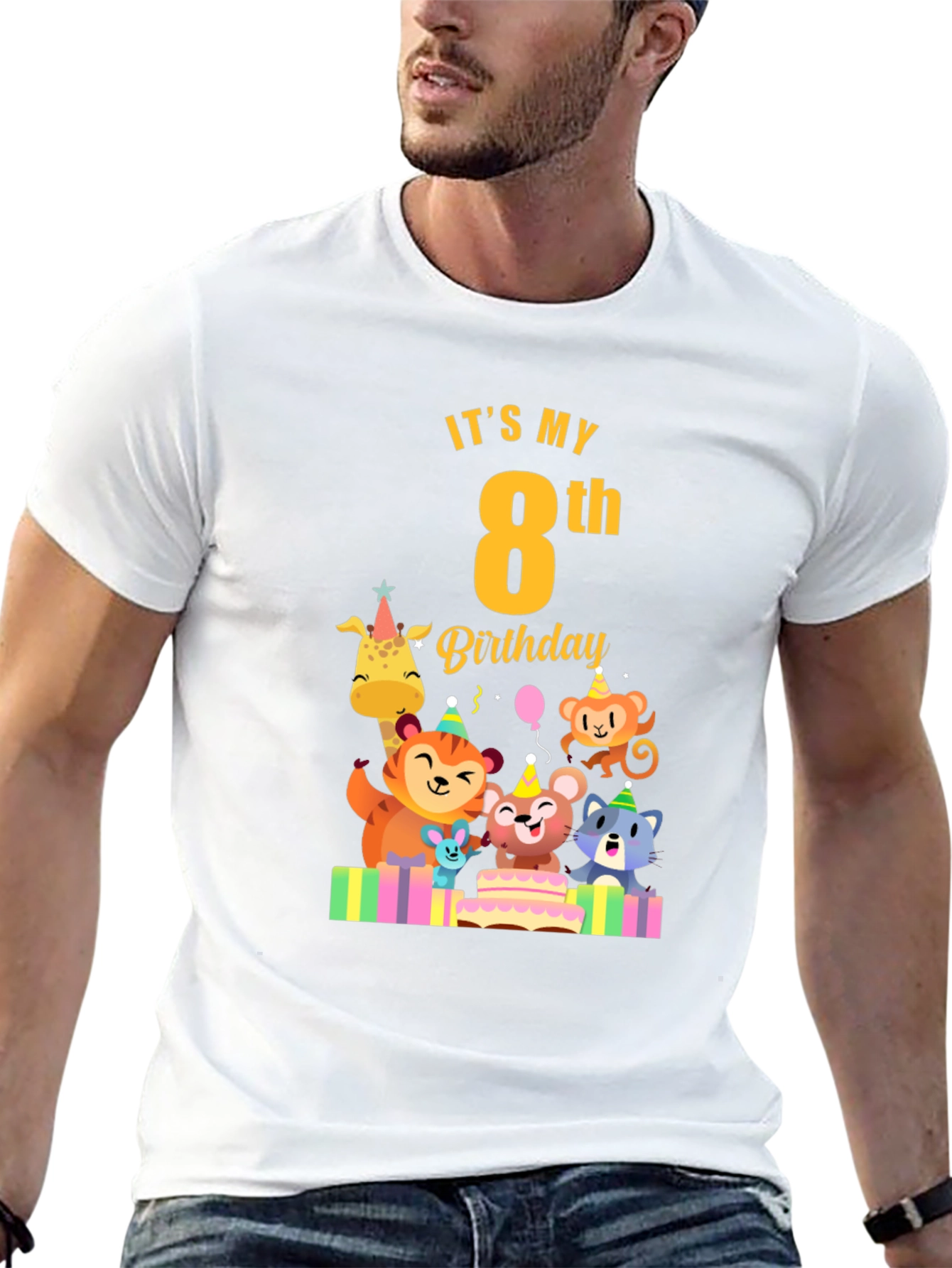 Its My 8th Birthday T-Shirt - Animal Party