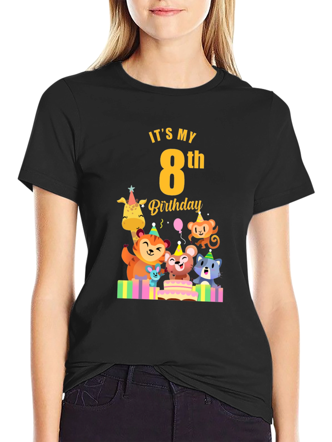 Its My 8th Birthday T-Shirt - Animal Party