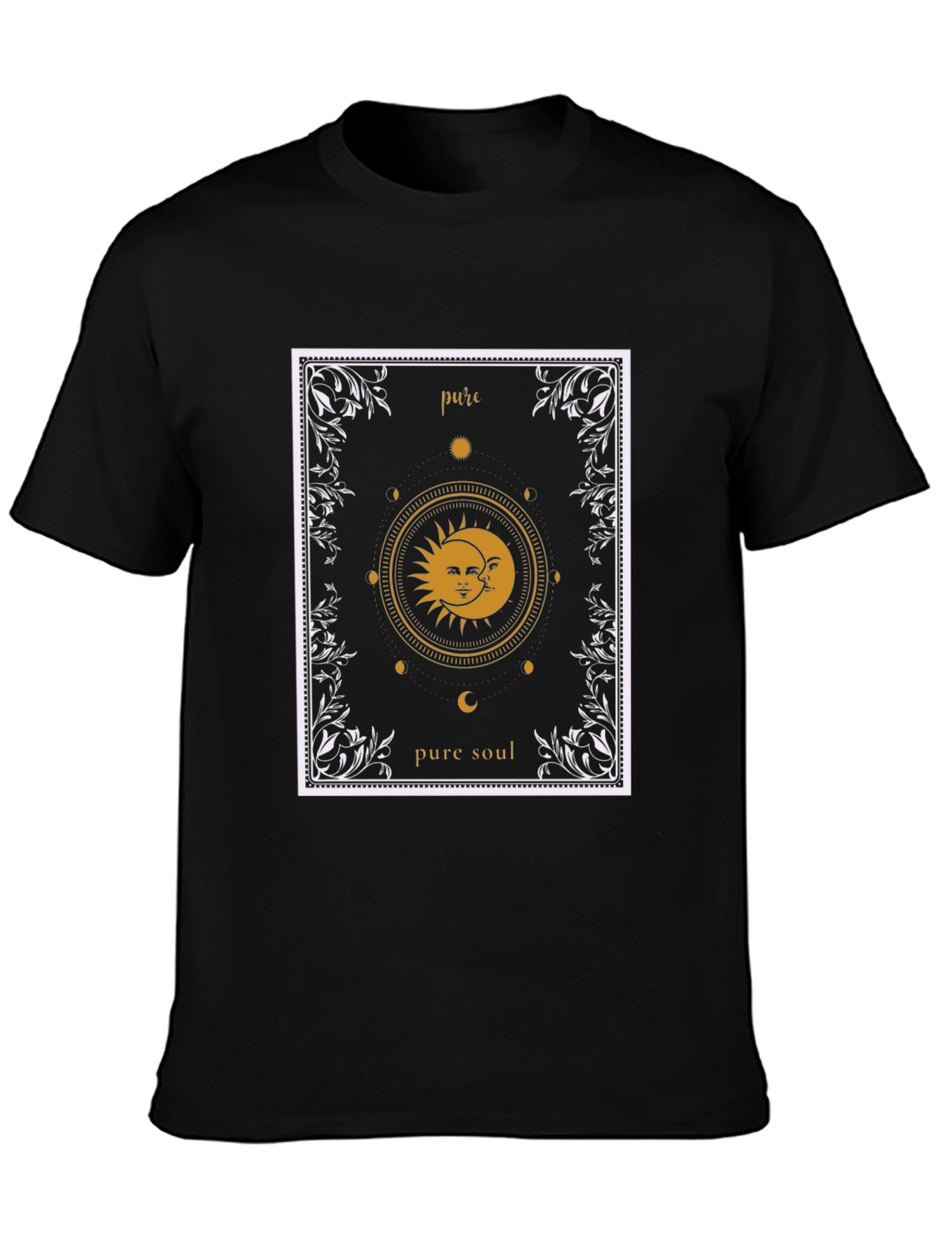 Pure Soul Graphic T-Shirt - Sun & Moon Design