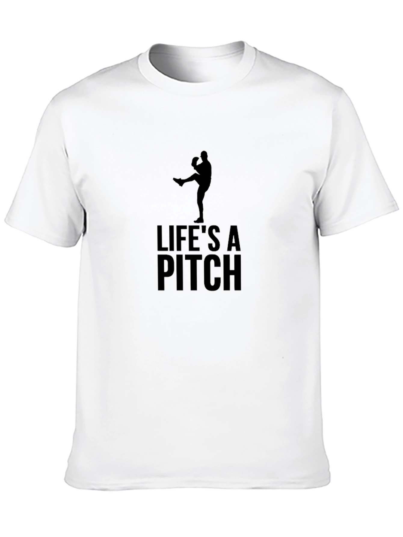 Lifes a Pitch Graphic Tee - Baseball T-Shirt