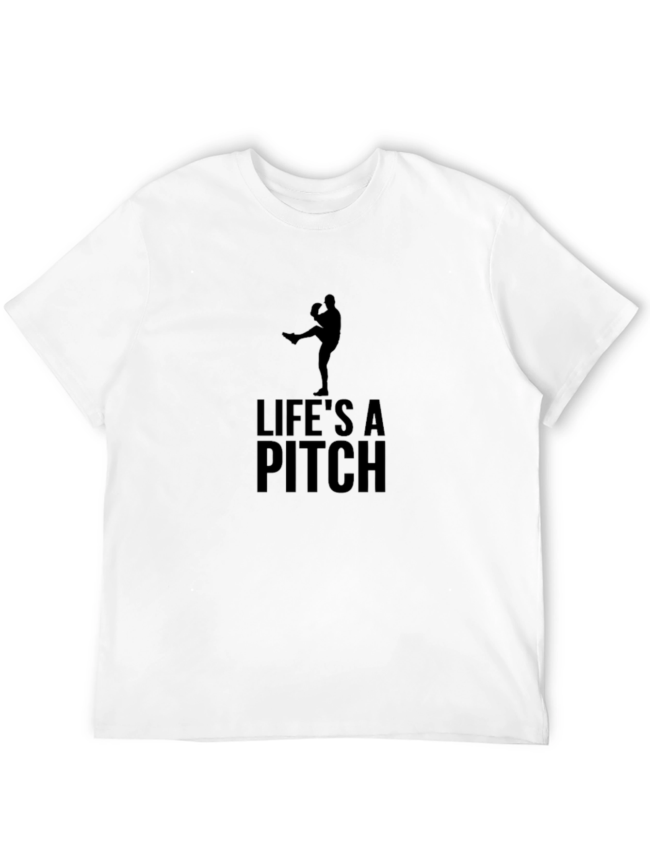 Lifes a Pitch Graphic Tee - Baseball T-Shirt