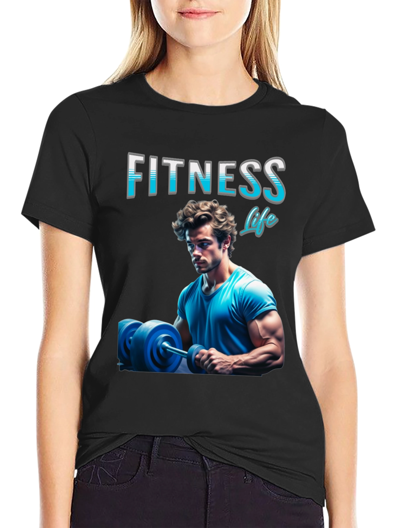 Fitness Life T-Shirt - Gym Body Design